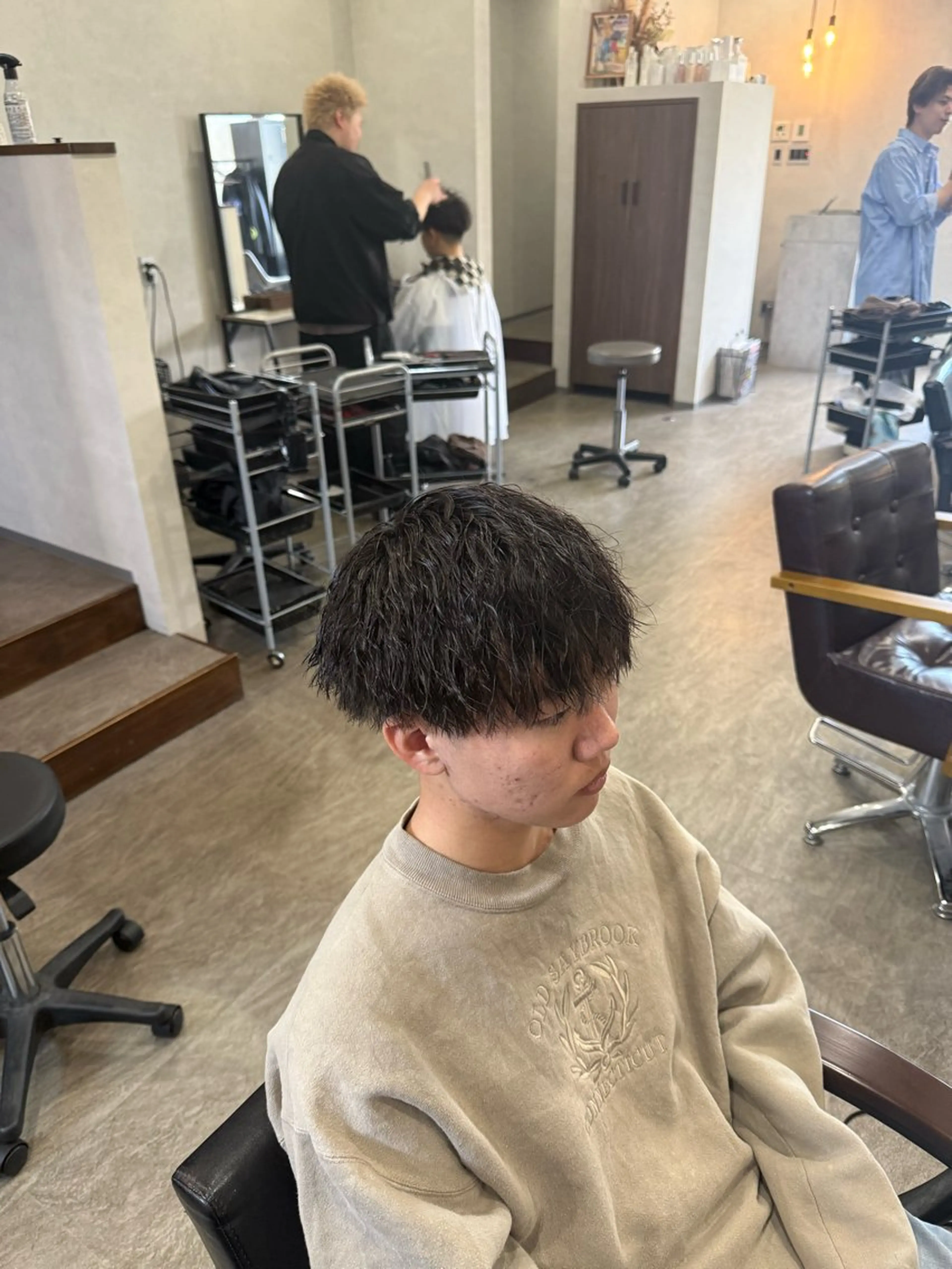 ショート パーマ メンズ メンズパーマ ツイストスパイラルパーマ スパイラルパーマ 山田 聖也のヘアスタイル