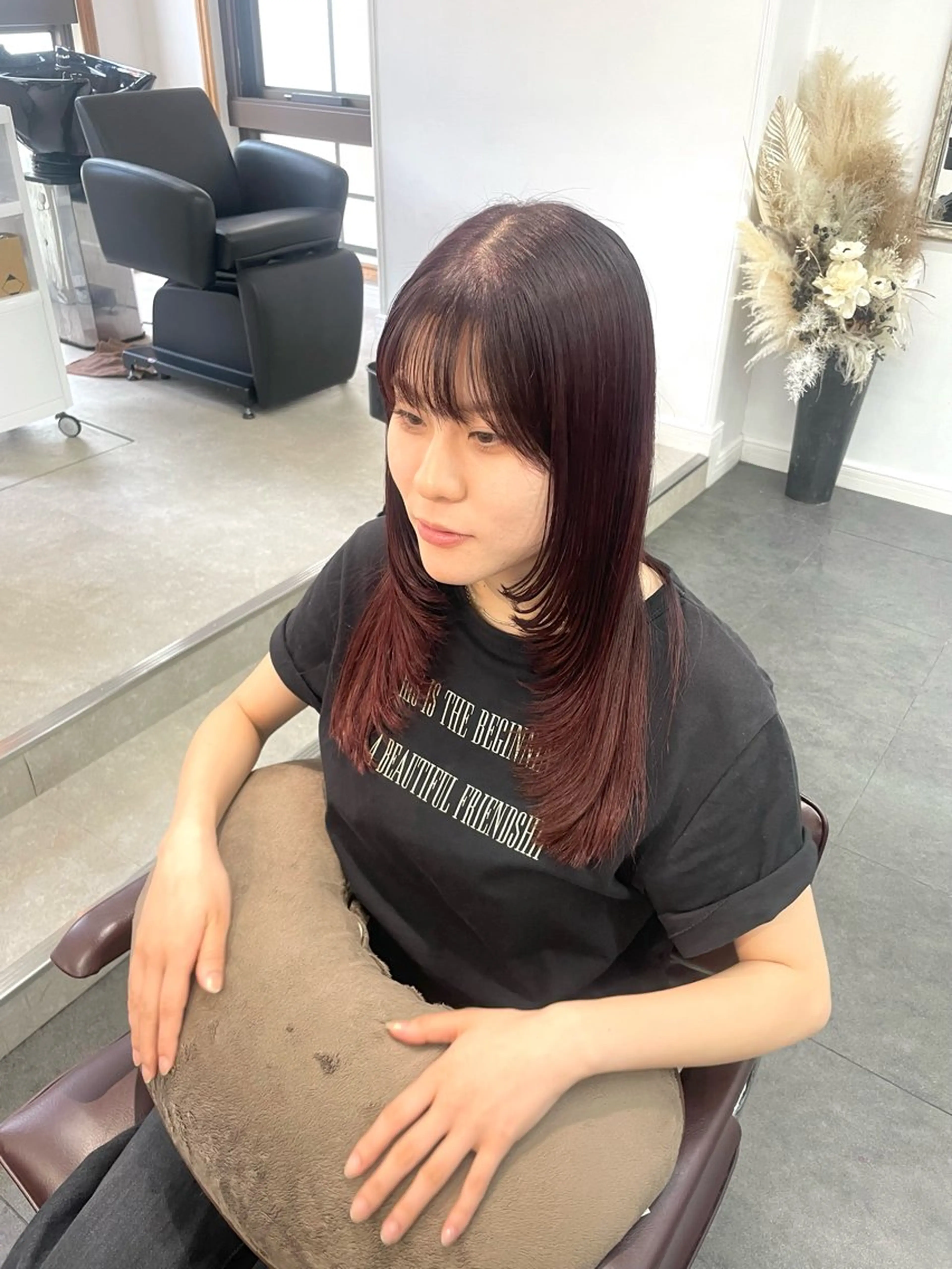 セミロング カラー カット ヘアカラー 野町好花 レイヤー/髪質改善のヘアスタイル