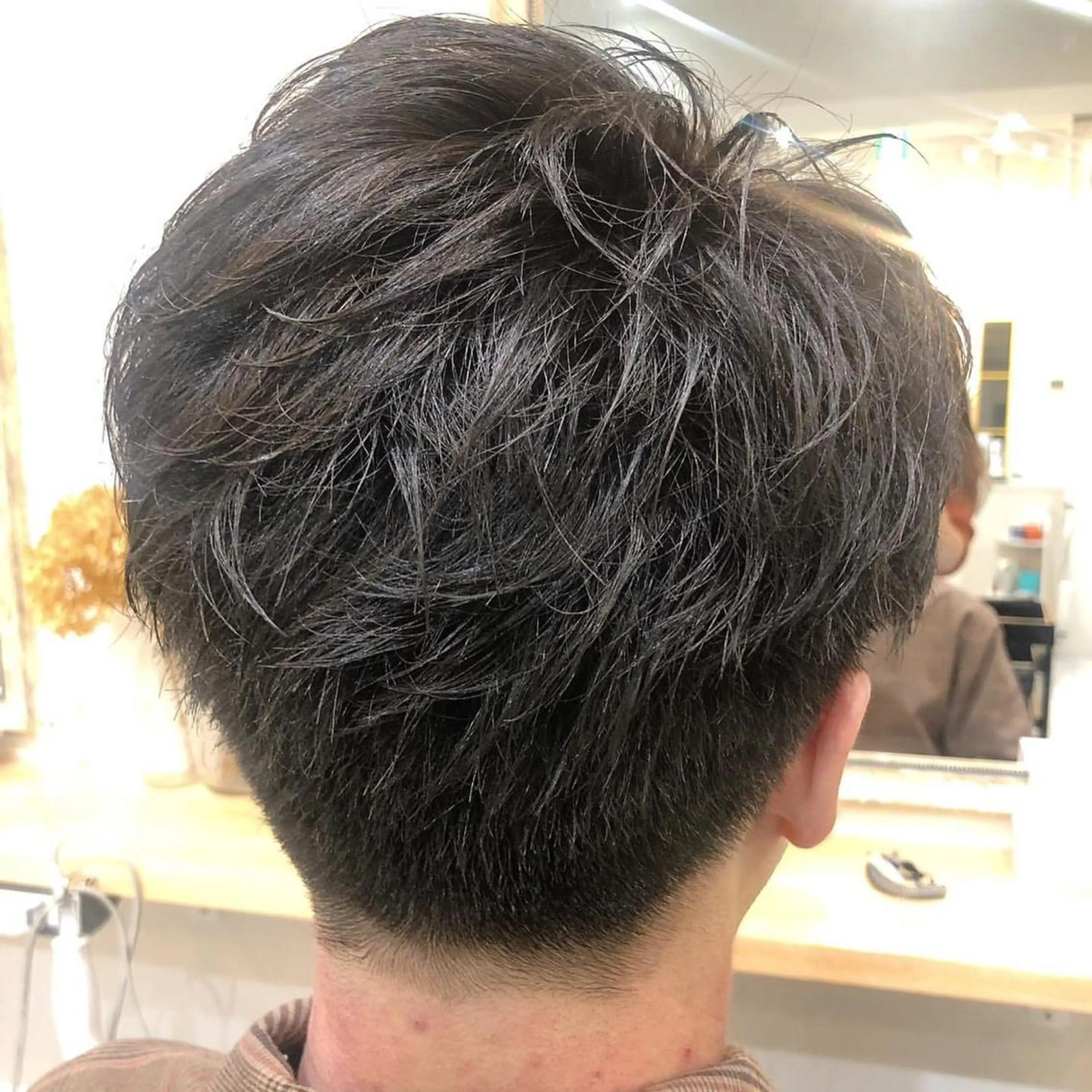 メンズ レイヤーカット・ 縮毛矯正 星野のヘアスタイル