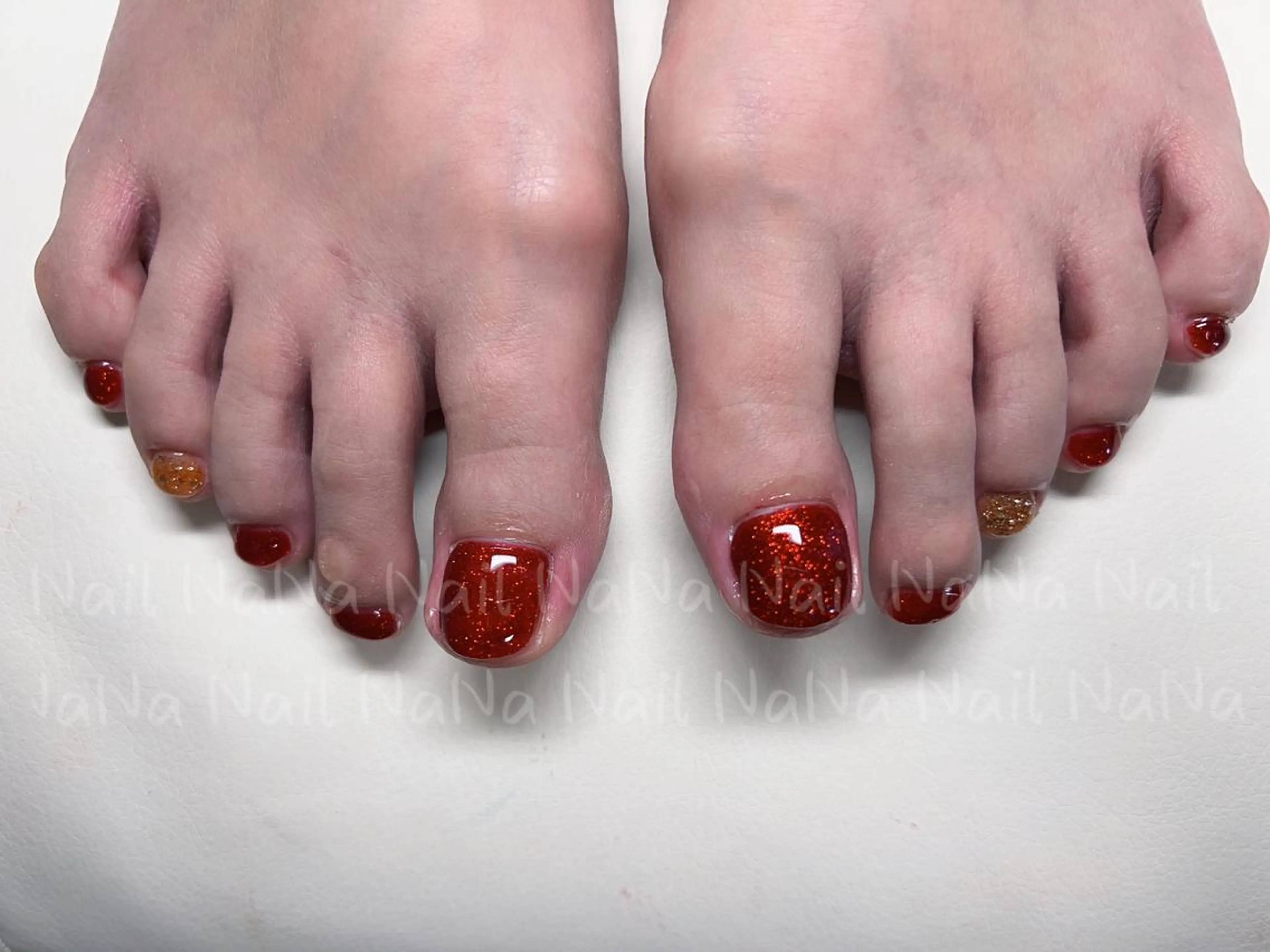 ショート カラー ネイル フットネイル Nail NaNaのネイルデザイン