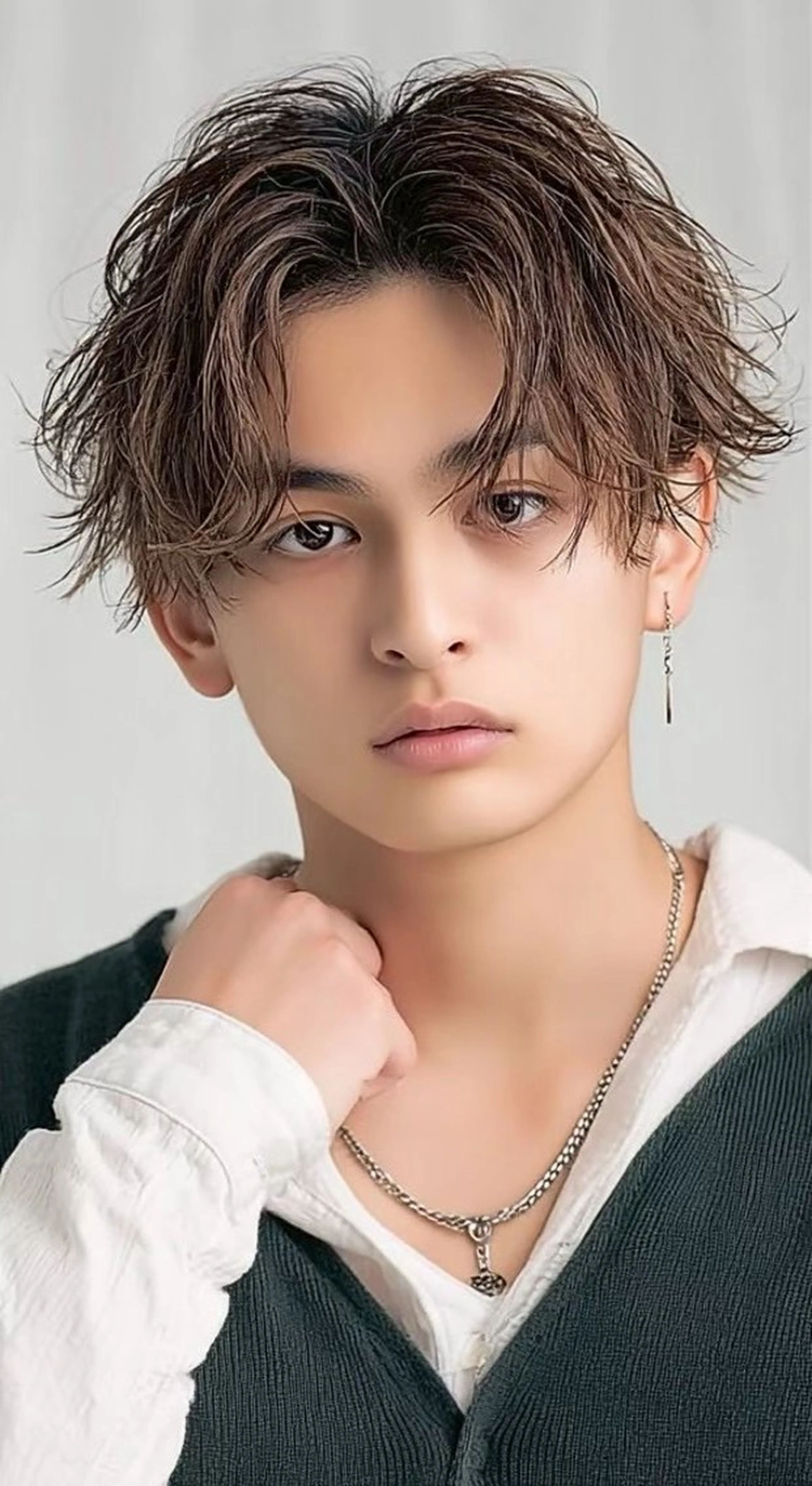 ショート パーマ メンズ カット パーマ 💎透明感/韓国/ レイヤー/泉亮介💎のヘアスタイル