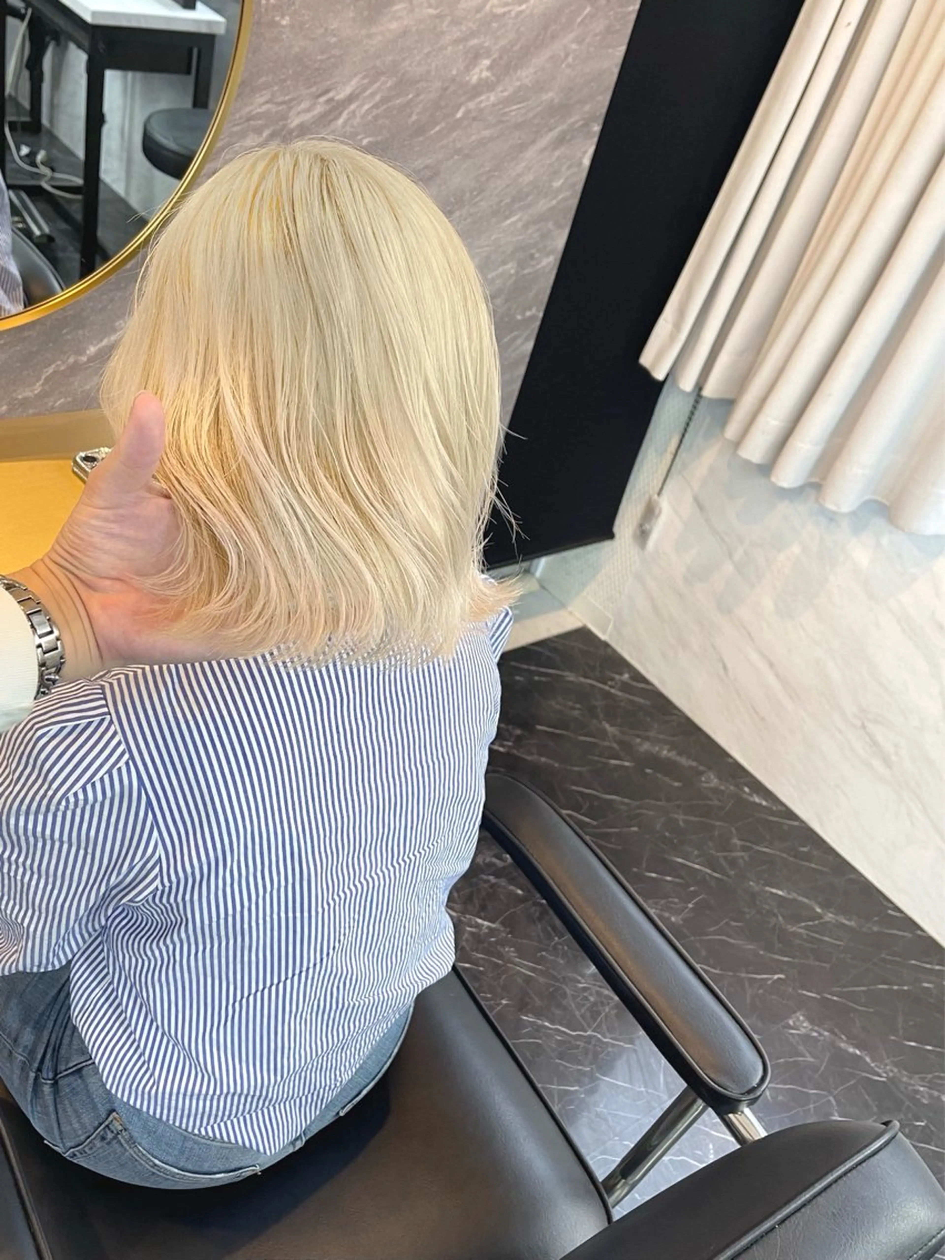 ミディアム カラー ヘアカラー トリートメント route 【ルート】所属・髪質改善/堀江 ケアカラーtoshiのヘアスタイル