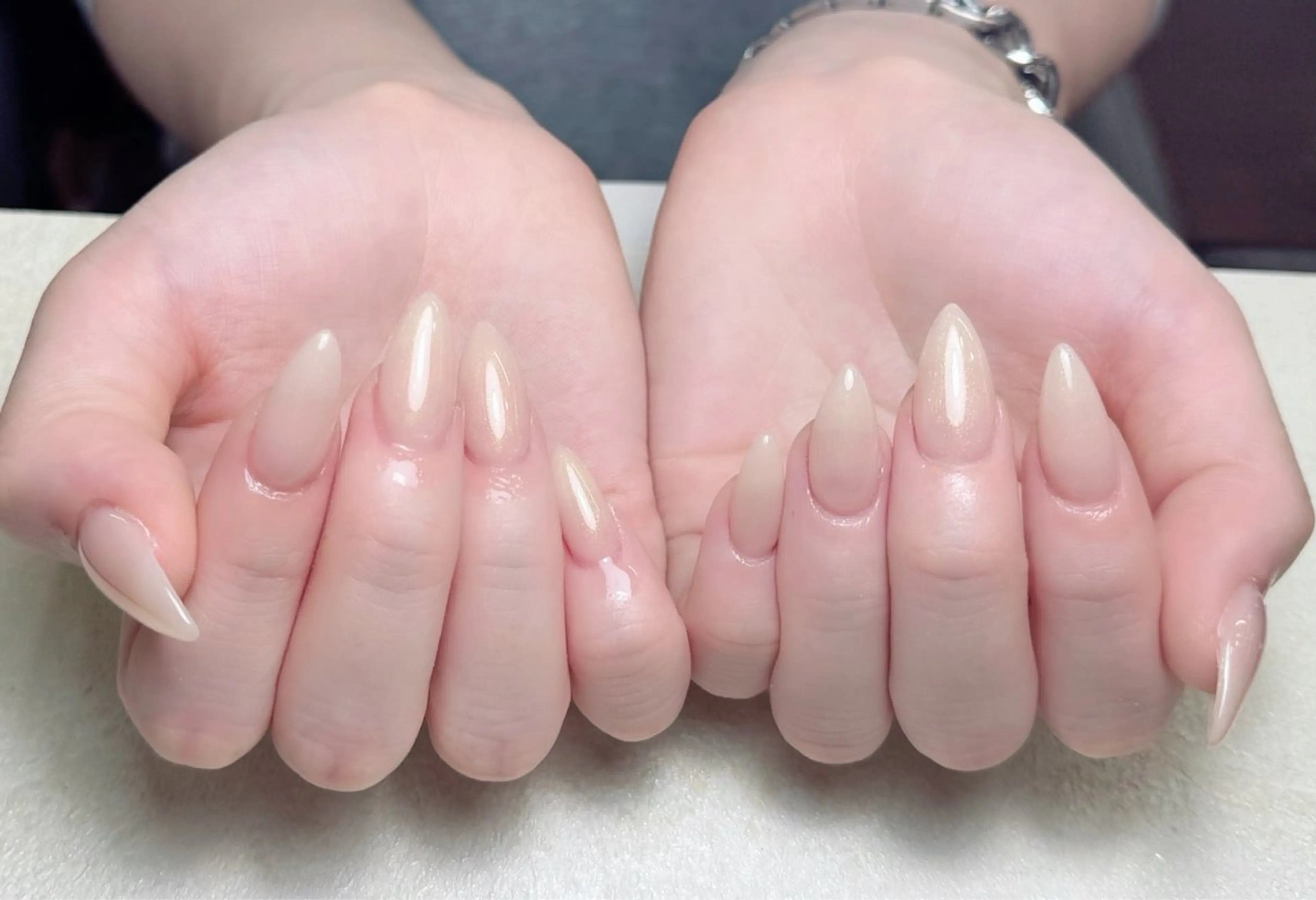 ネイル 長さ出し フットネイル フレンチネイル ジェルネイル ガラスフレンチ ハンドネイル 中野駅から2分 MEO NAILのネイルデザイン