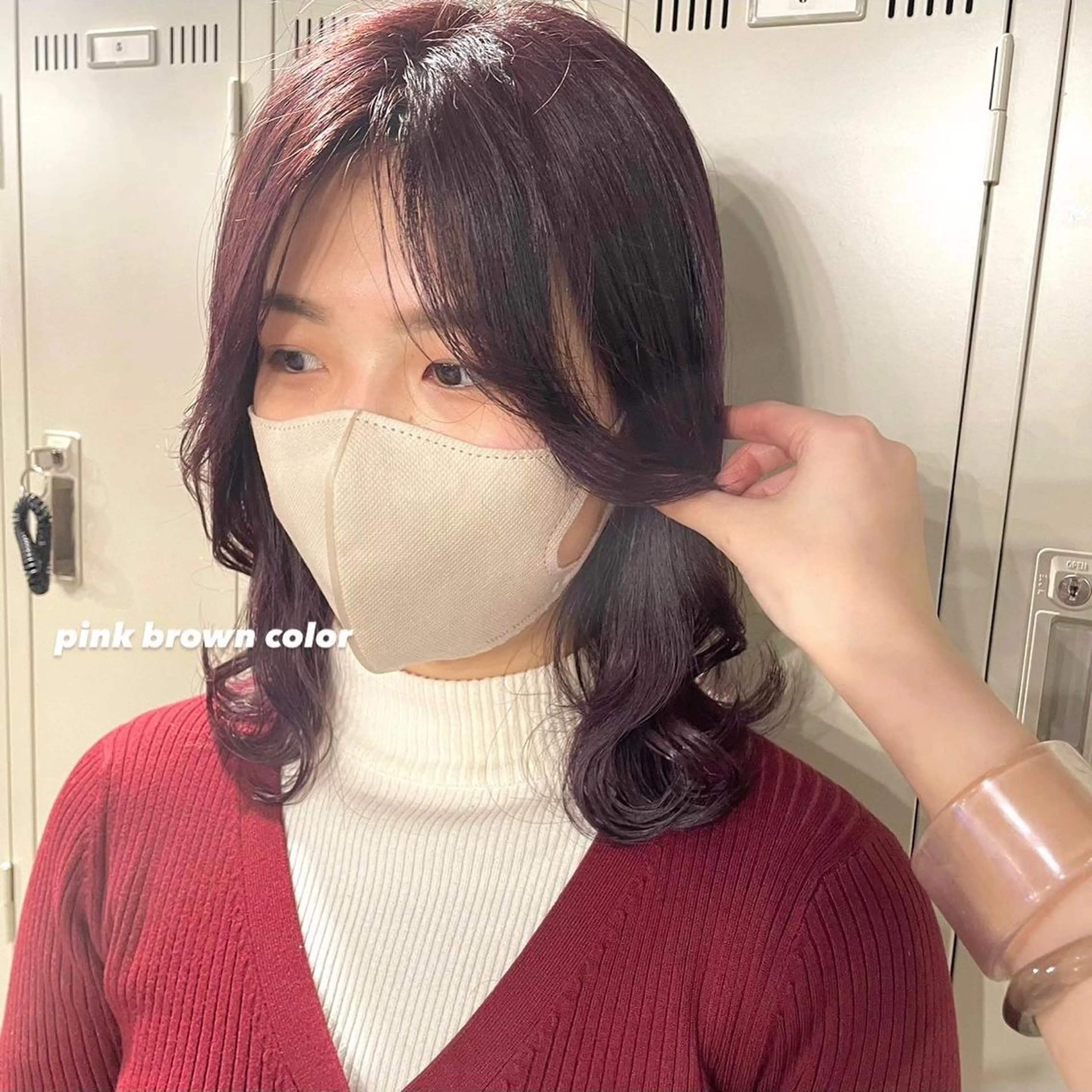 ミディアム カラー パーマ ヘアアレンジ メンズ キッズ ネイル マツエク・マツパ アイブロウ 透明感カラー・レイヤ ー🎀amika🎀のヘアスタイル