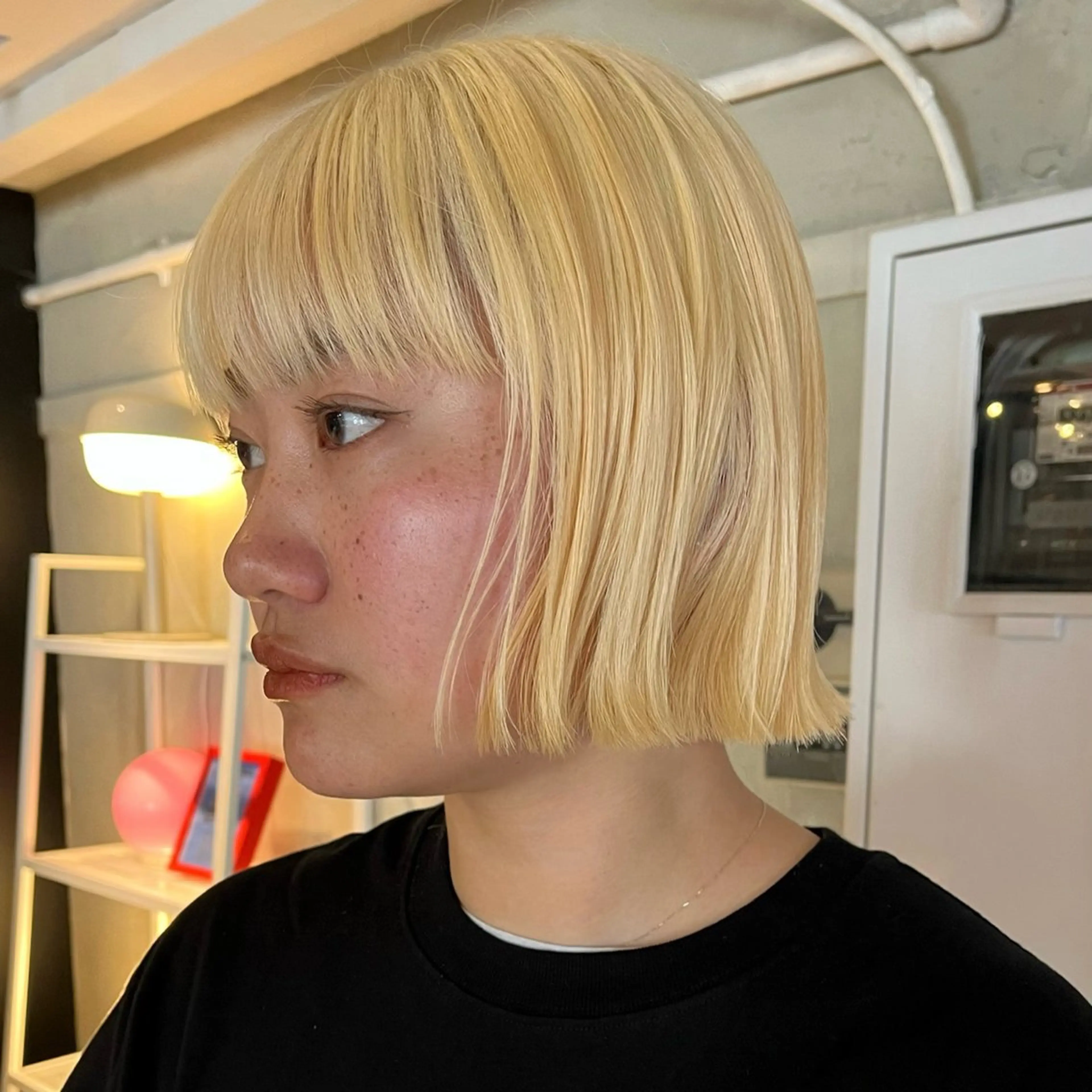 ショート カラー ヘアカラー トリートメント ボブハイトーン🦖 デザインMAMIのヘアスタイル