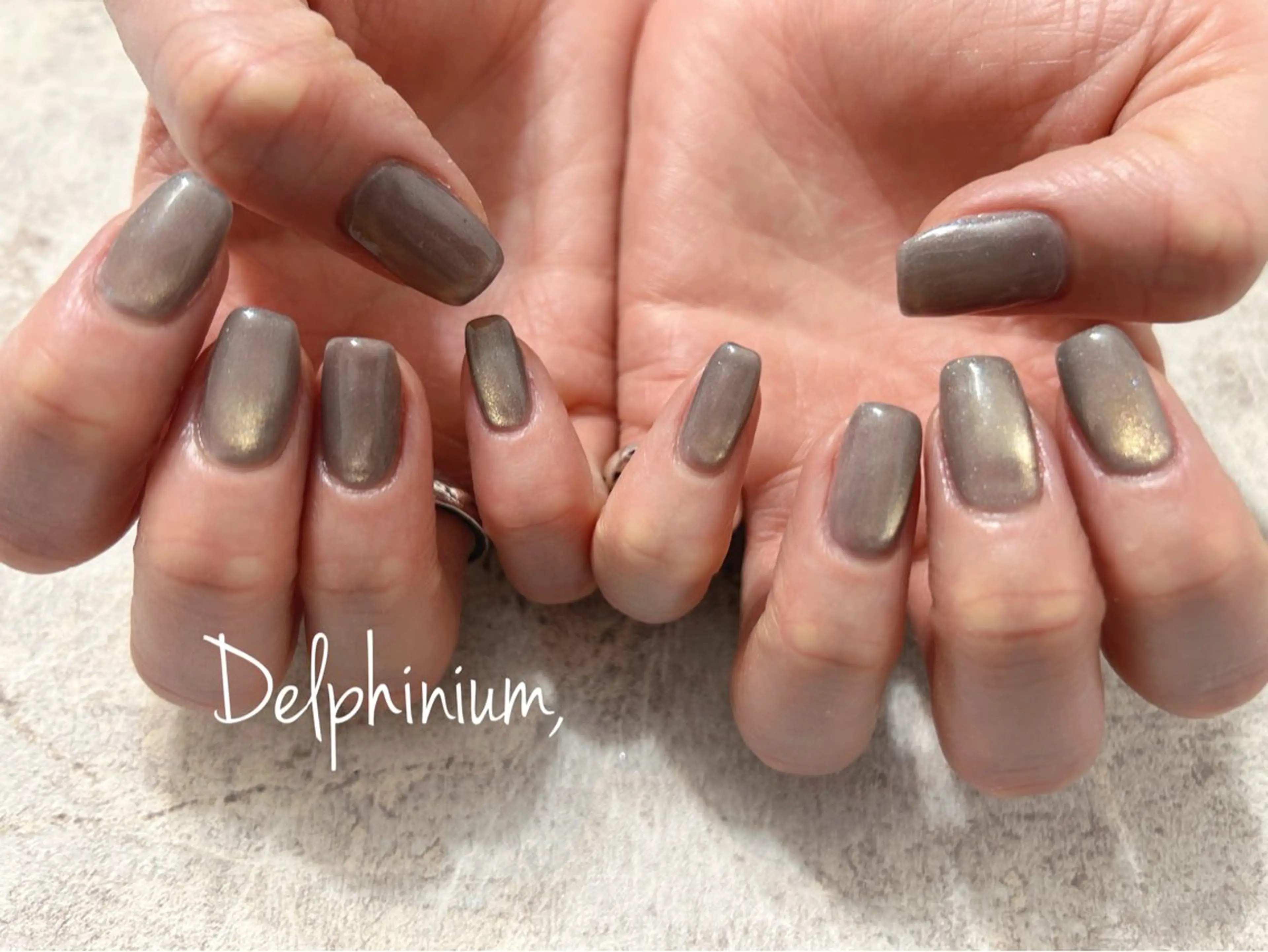 ネイル マグネットネイル ワンカラーネイル ハンドネイル 岡本 友恵のネイルデザイン