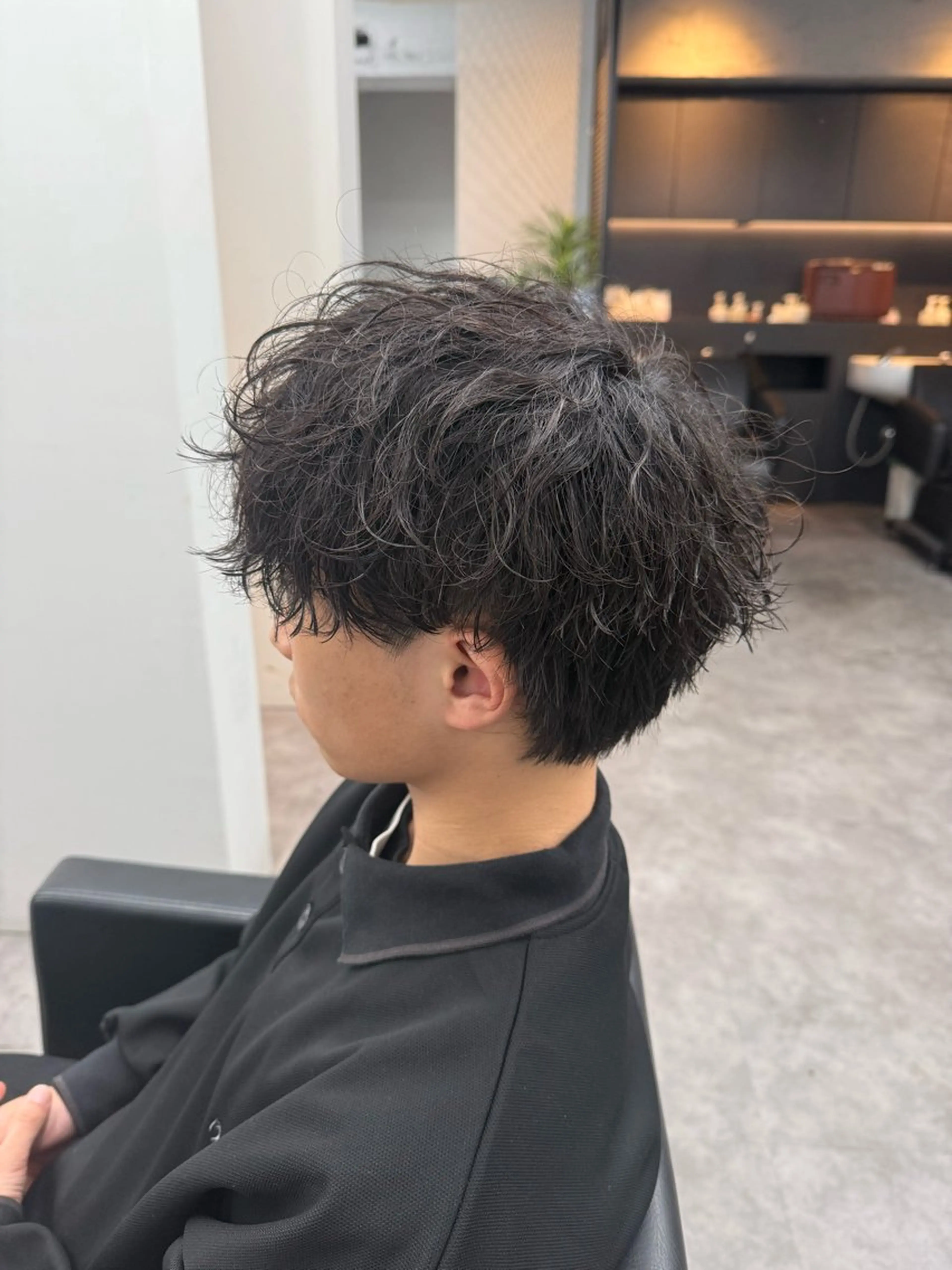 ショート パーマ メンズ カット パーマ 社会人向けパーマ 北千住No.1林和輝のヘアスタイル