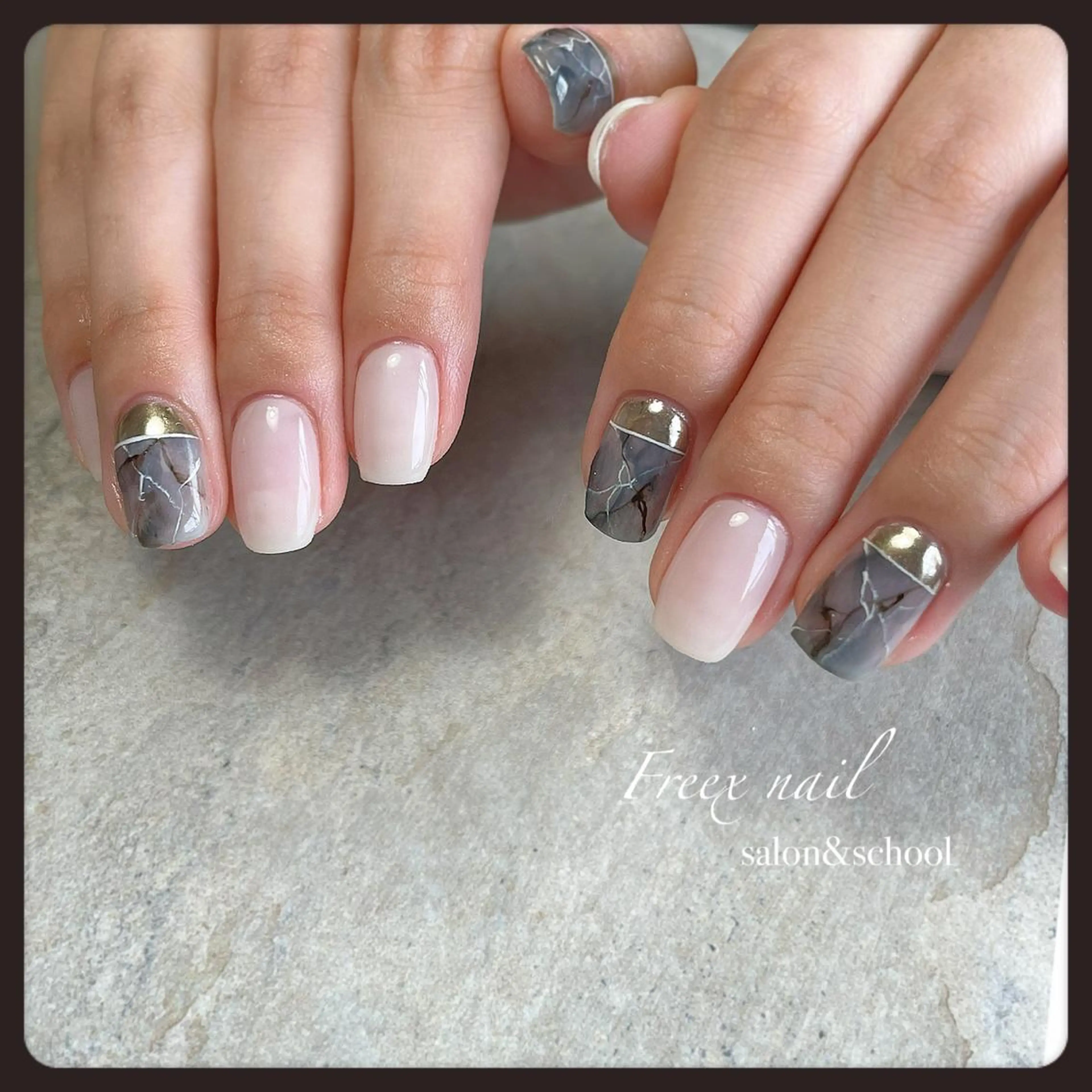 ネイル 大理石ネイル(マーブル) ハンドネイル ハンドケア Freex nail所属・freex nail /ニュアンス/個性派のネイルデザイン