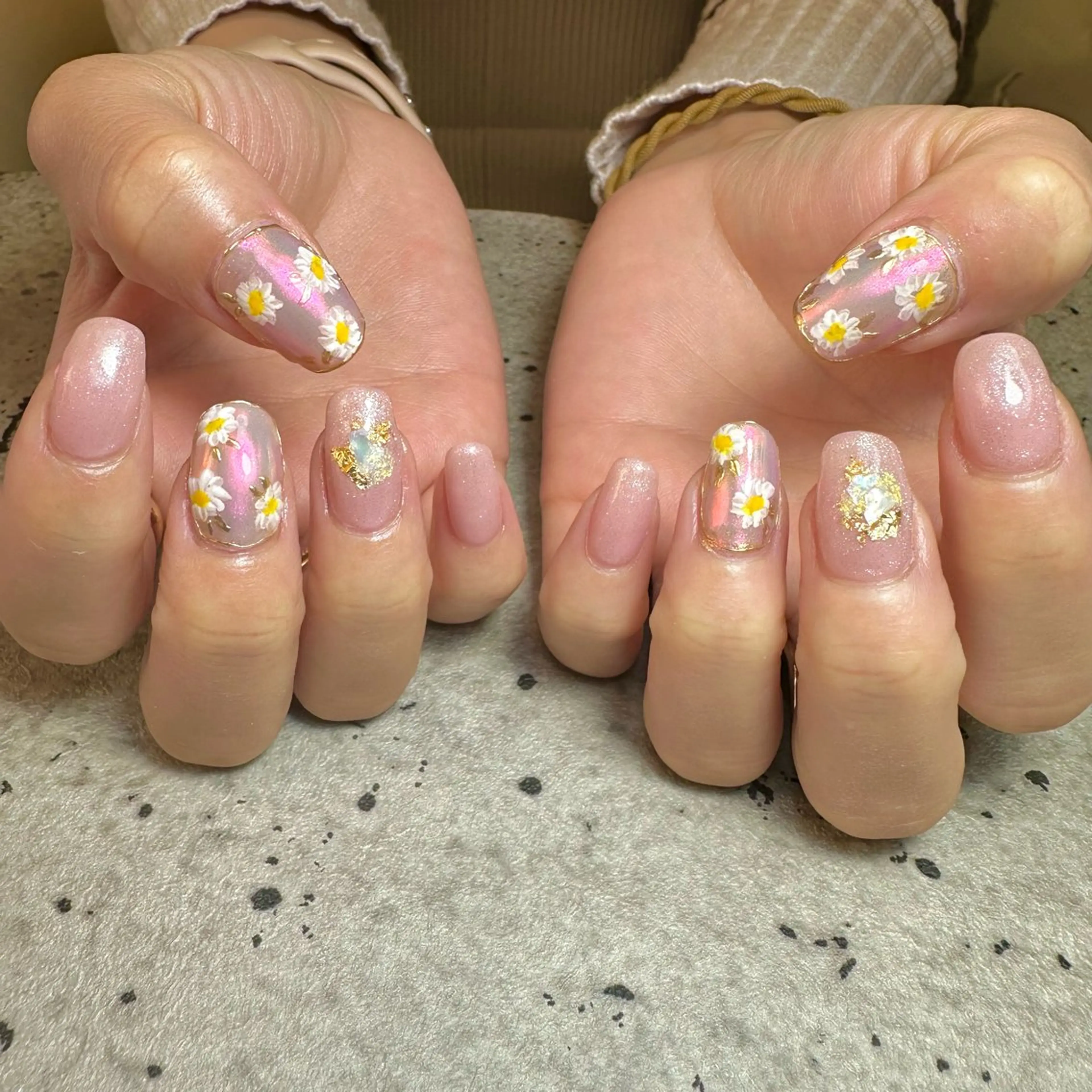 ネイル オーロラネイル ハンドネイル フットネイル GéRanium Harukaのネイルデザイン