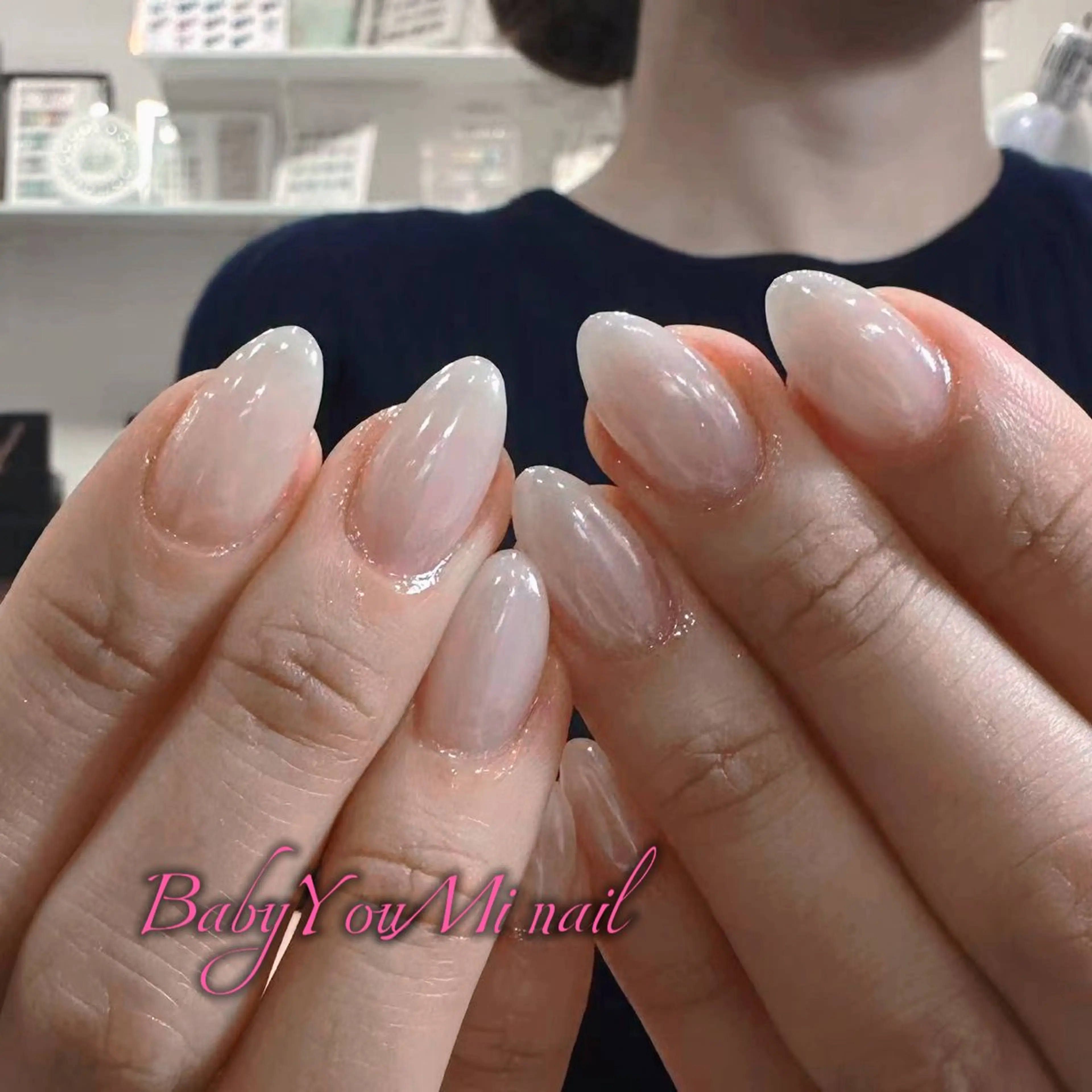 ネイル オーロラネイル フラワーネイル フットネイル フレンチネイル ジェルネイル ハンドネイル BabyYouMi ねねのネイルデザイン