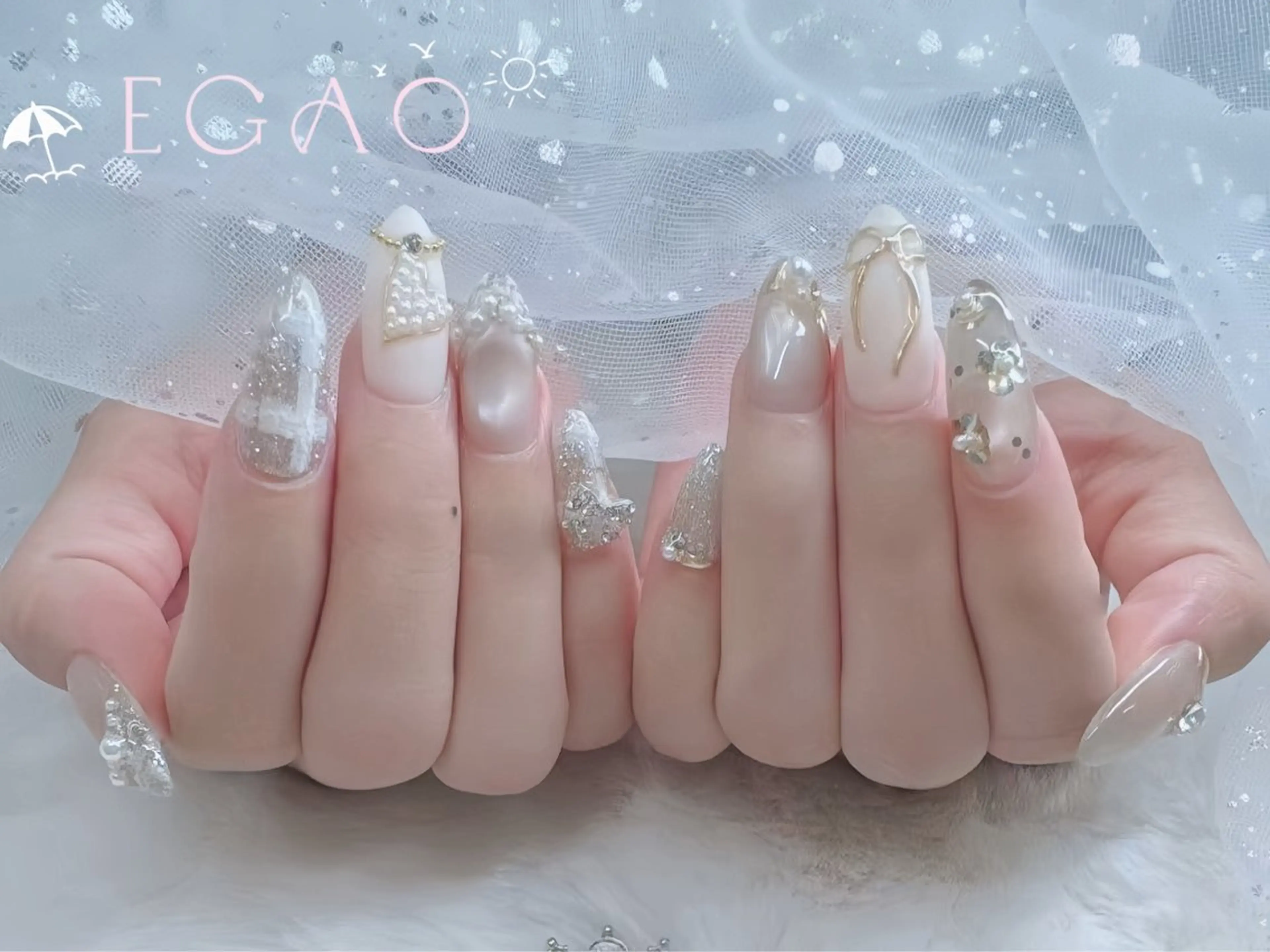 ネイル アートネイル フットネイル フレンチネイル ジェルネイル グラデーション ハンドネイル Egao Nail Salonのネイルデザイン