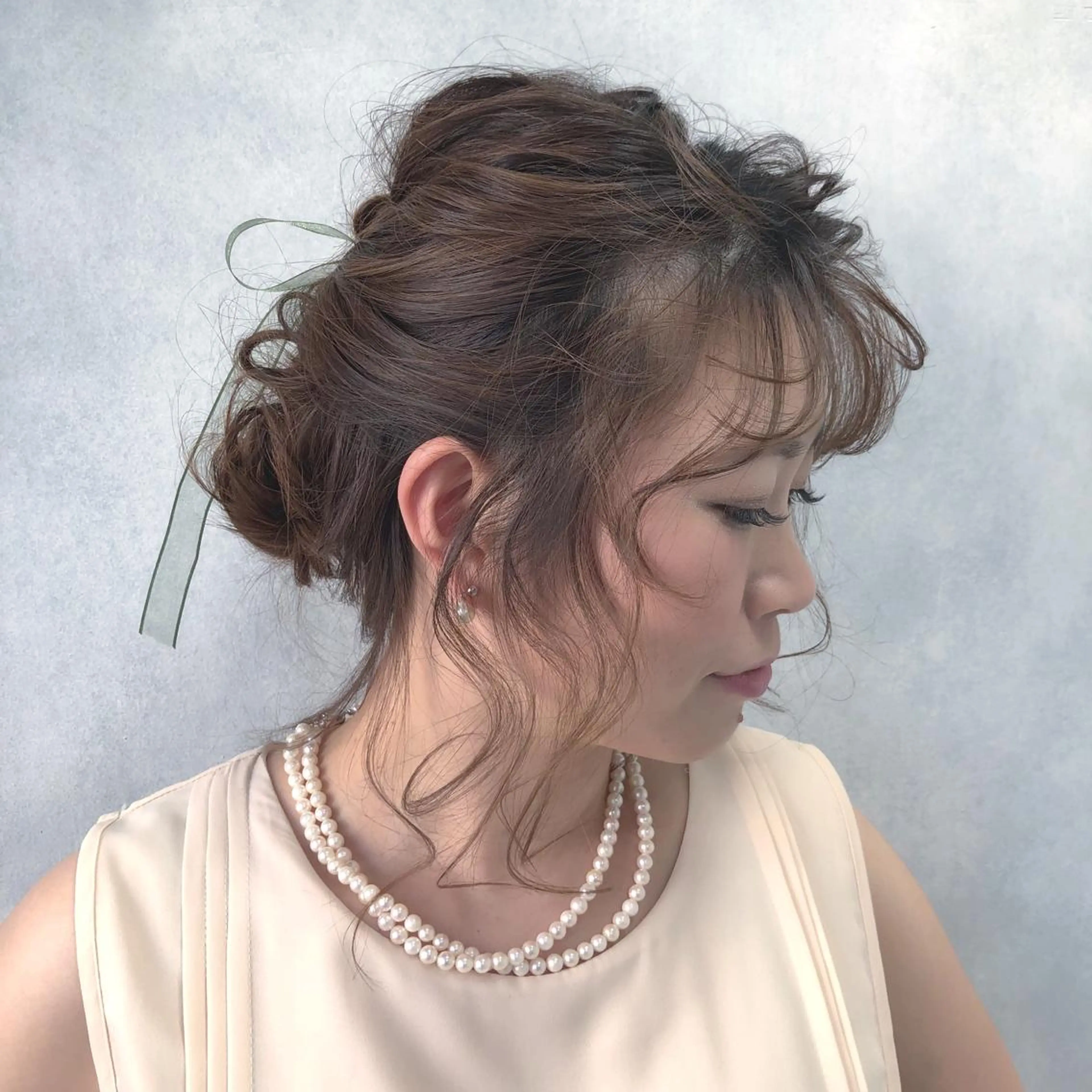 セミロング ヘアアレンジ ORIKA 美容室のヘアスタイル