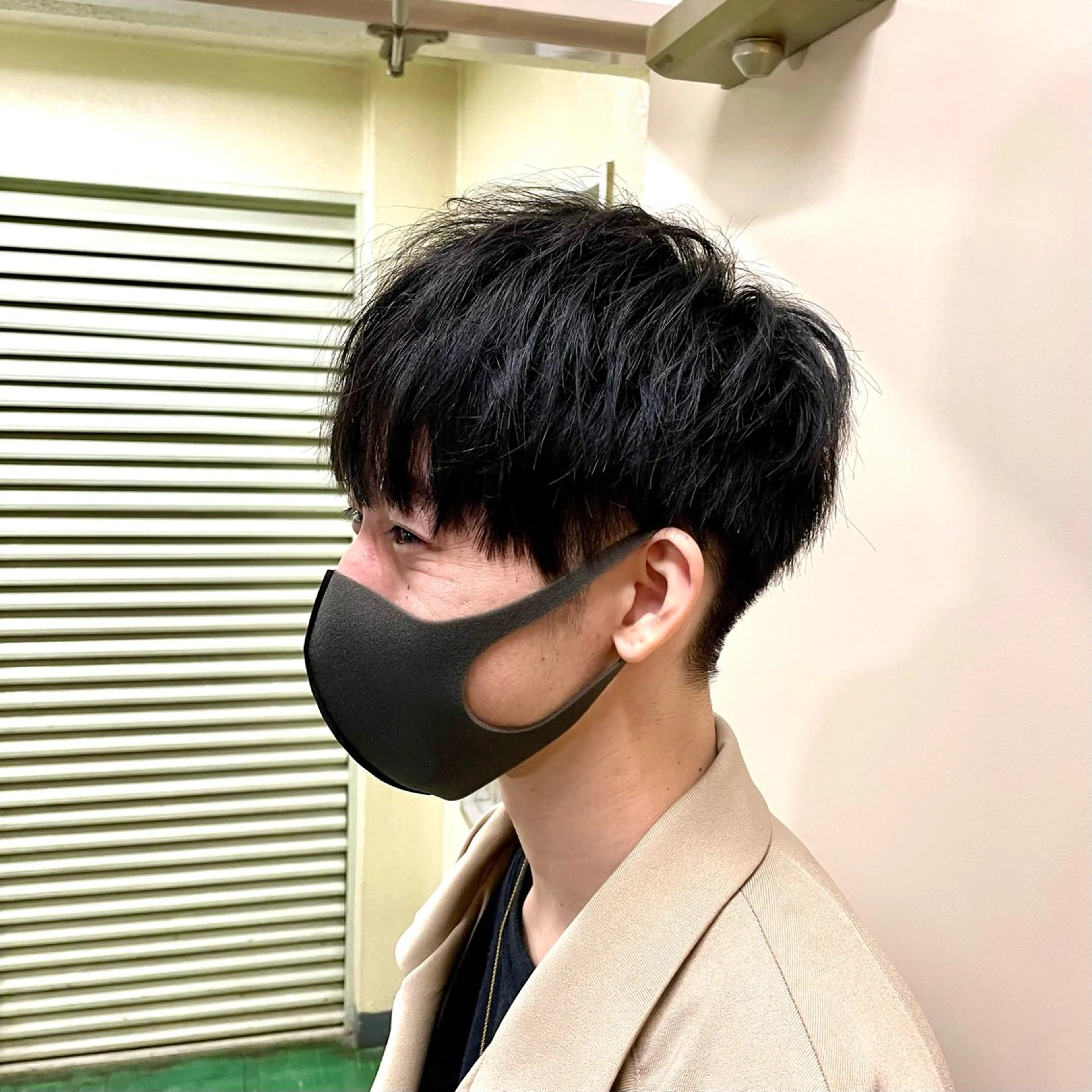 メンズ マッシュ カット スパイキーショート 大人パーマ 丸山のヘアスタイル