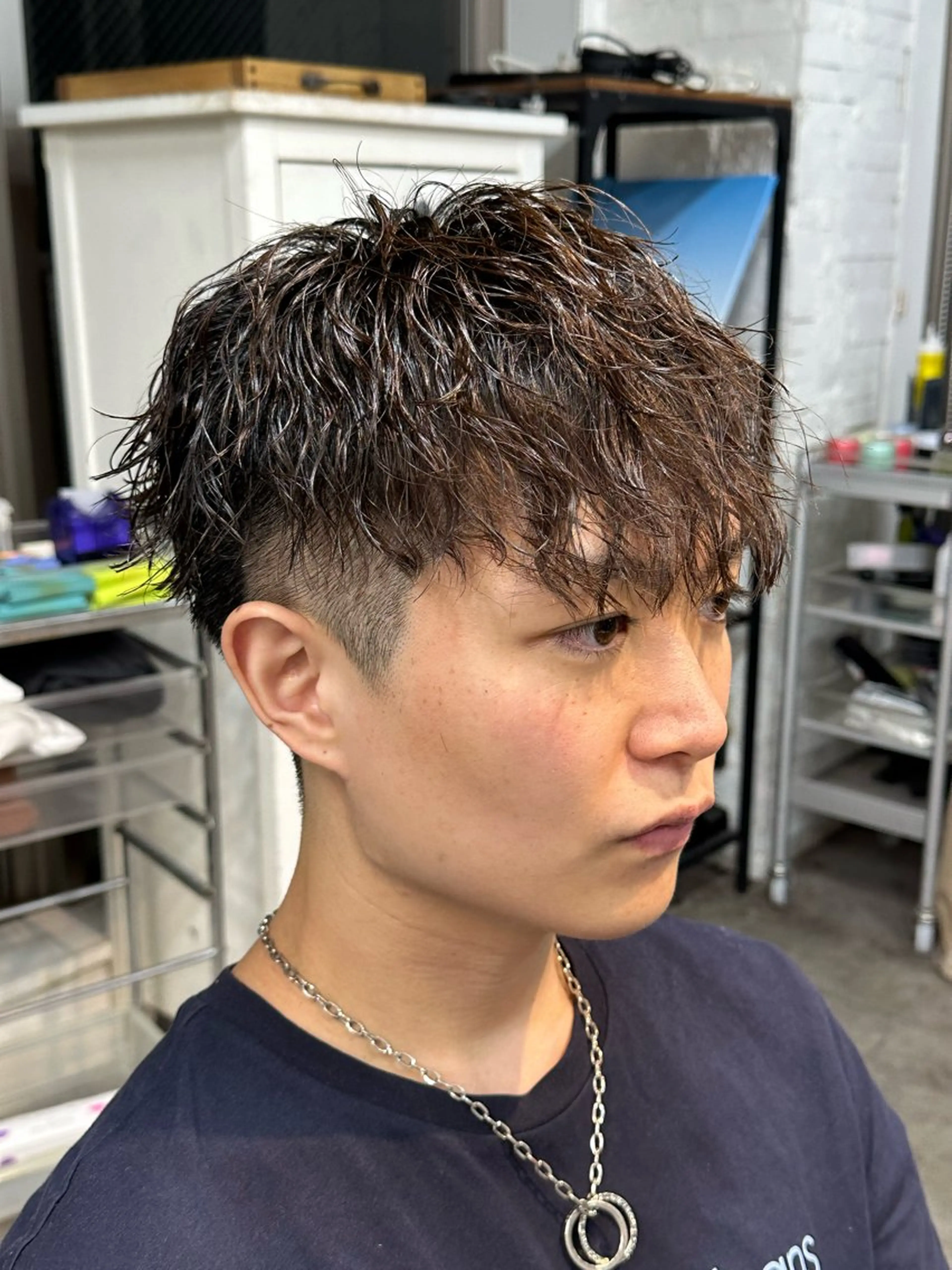 パーマ メンズ マッシュ メンズパーマ 学生（メンズ向け） メンズツイストパーマ ツイストスパイラルパーマ パーマ fifth men's原宿所属・fifth/原宿/ シャドウパーマ/カズのヘアスタイル