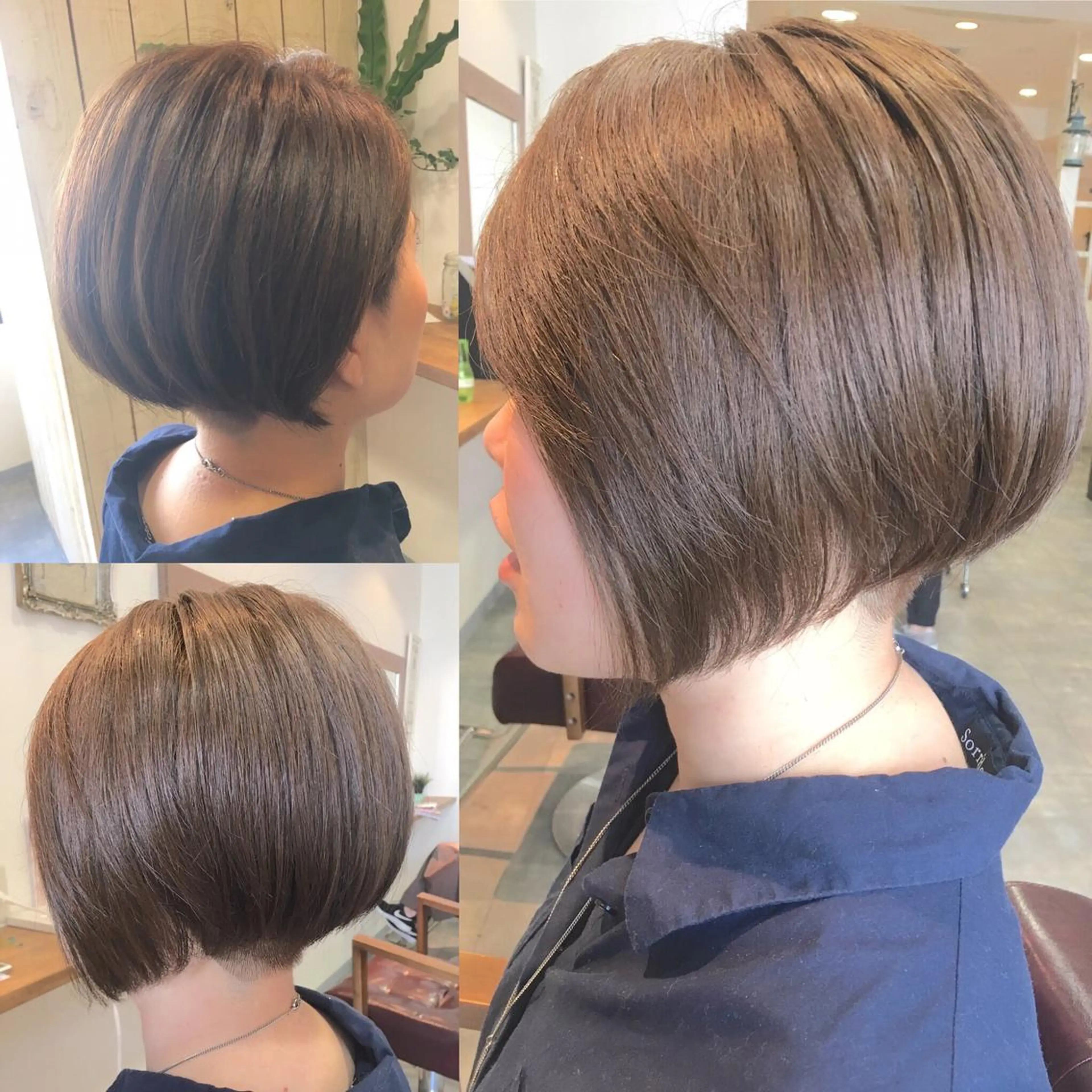 ショート カラー ベージュカラー ボブ hair salon Ranun髪質改善のヘアスタイル