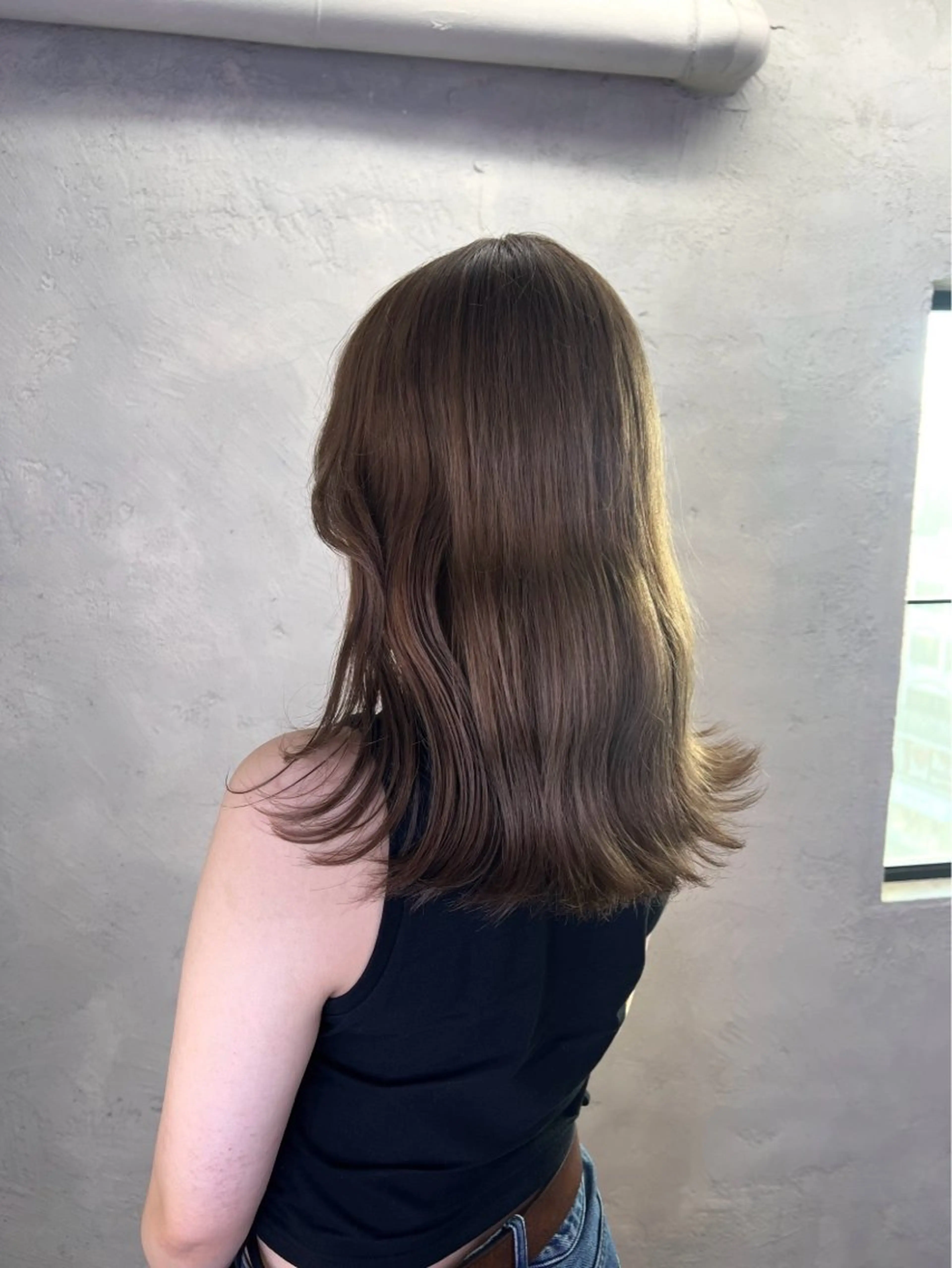 ミディアム カラー ダメージレスカラー 縮毛MISAKI🦋のヘアスタイル