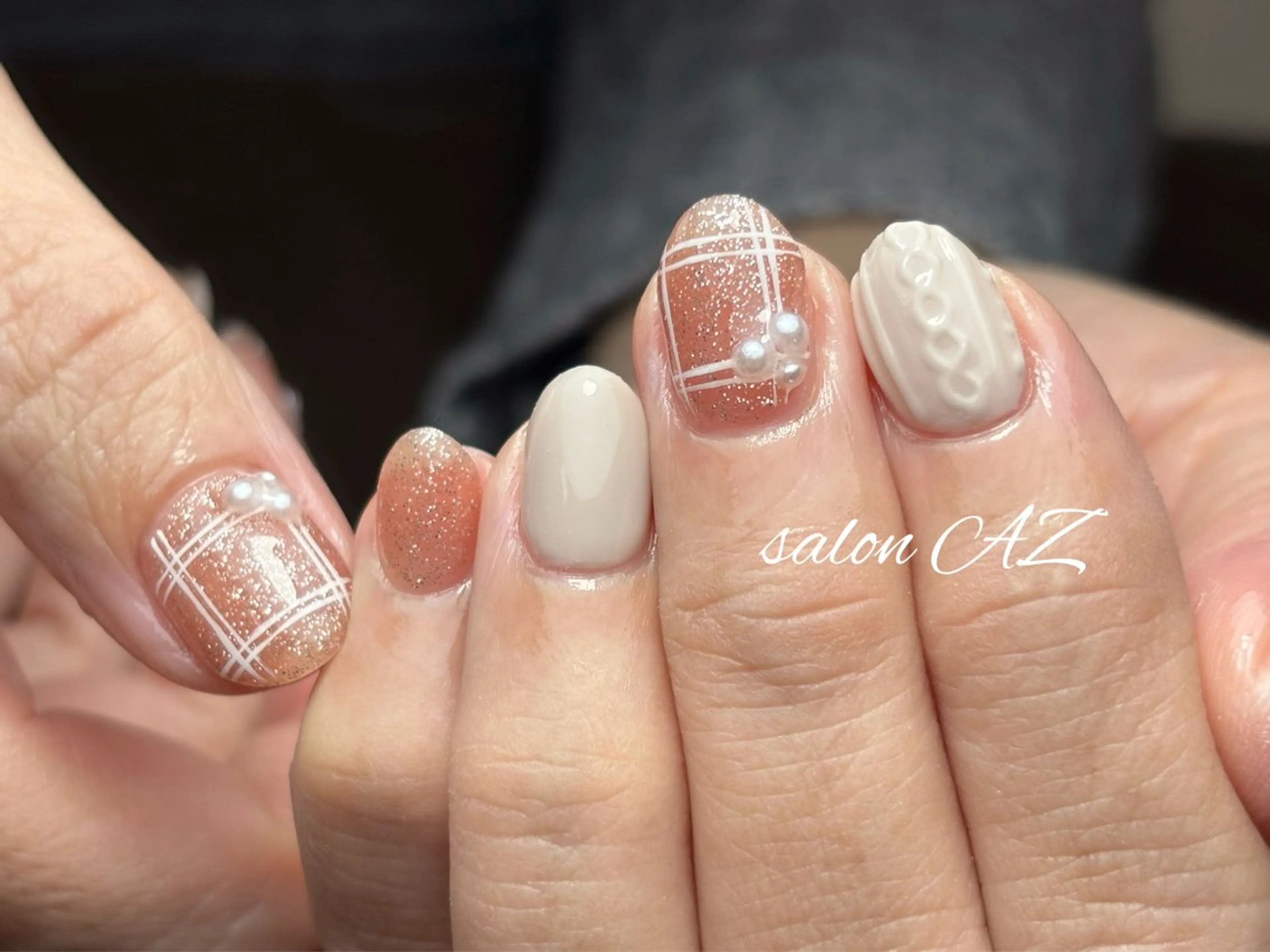 ネイル アートネイル 長さ出し フットネイル フレンチネイル ジェルネイル ハンドネイル salon AZのネイルデザイン