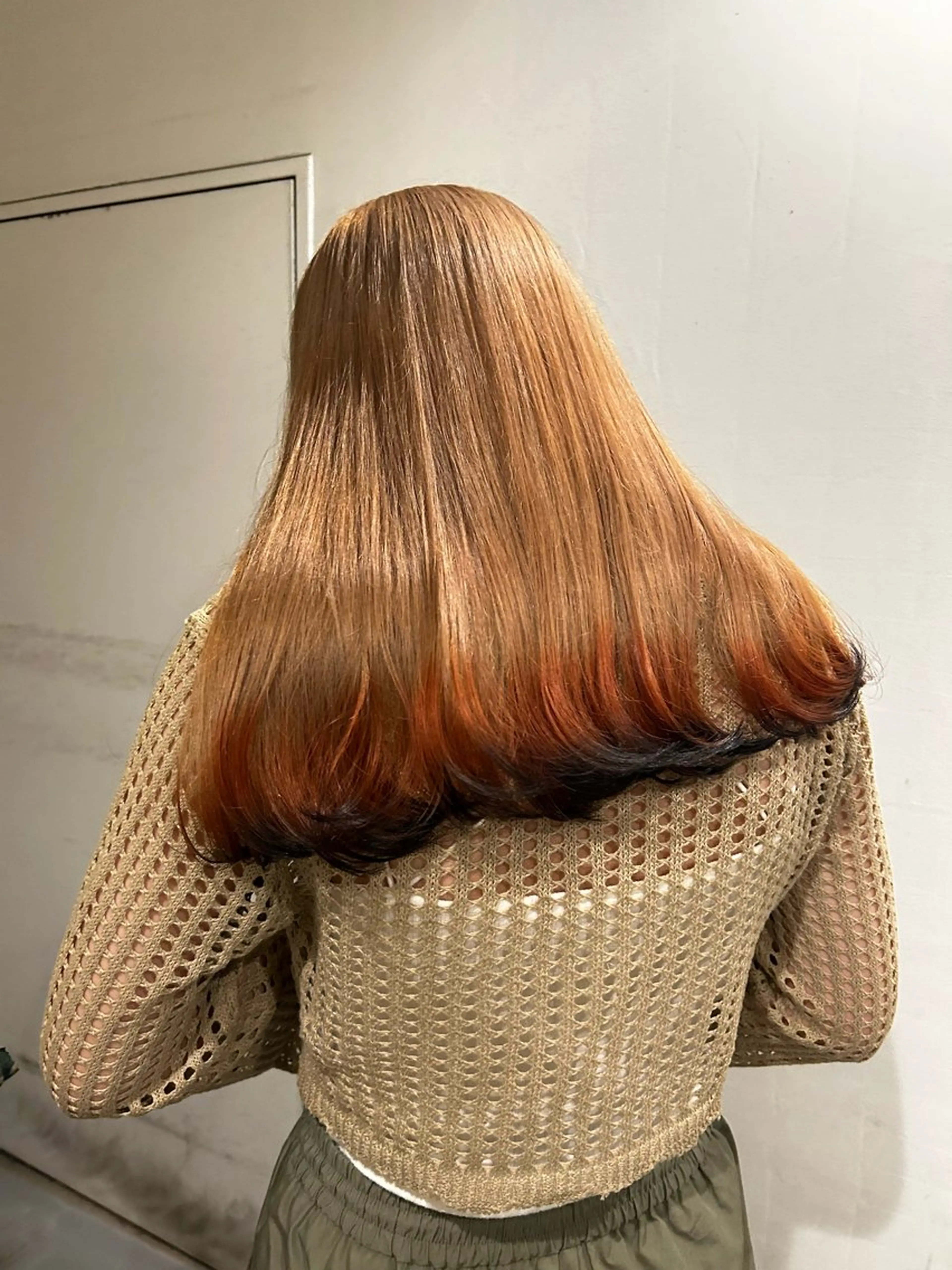 ロング カラー カット ヘアカラー トリートメント hen所属・心斎橋/レイヤー/ ブリーチ/モエのヘアスタイル