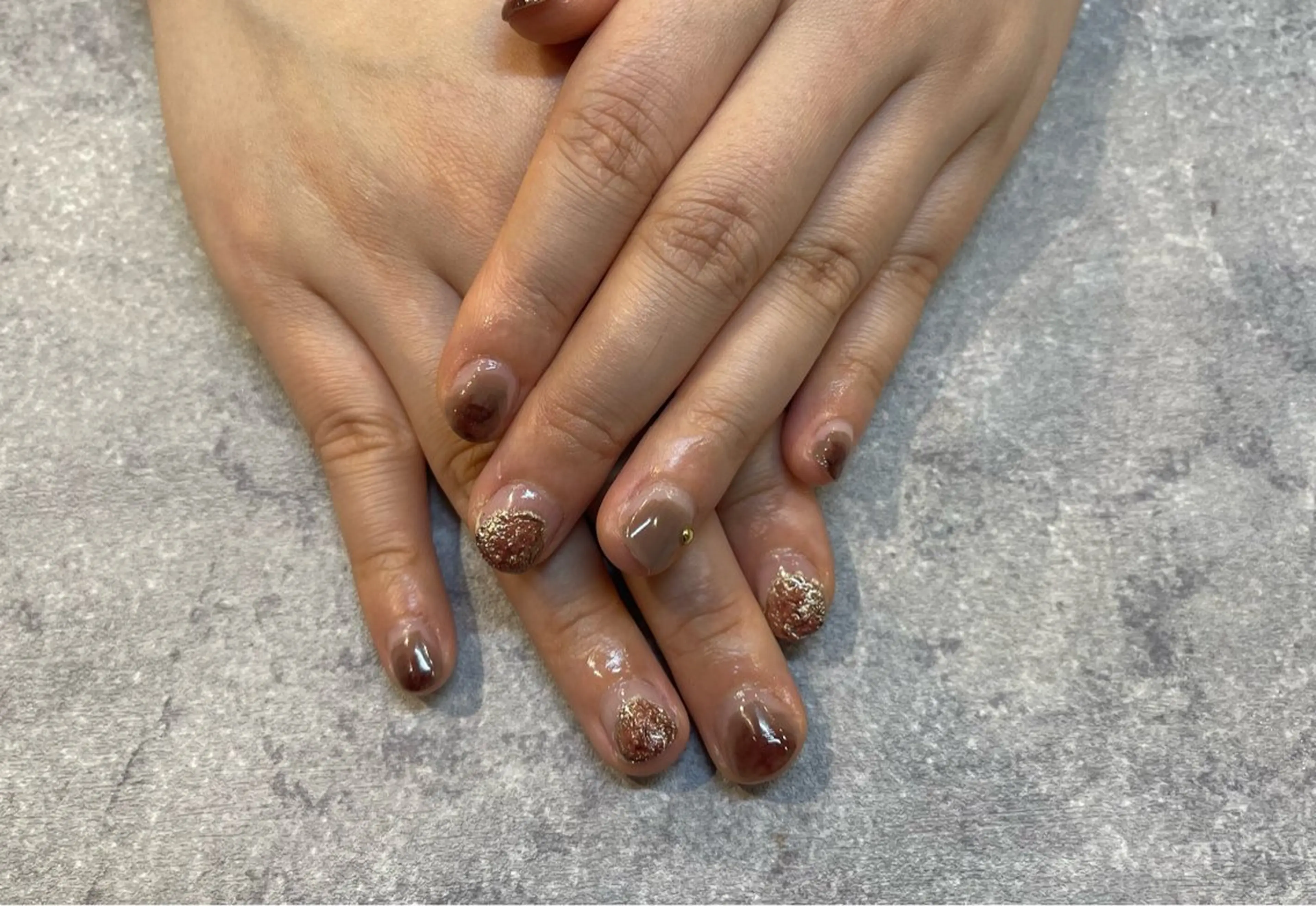 ネイル ニュアンスネイル ハンドネイル ネイルスクールw yuriのネイルデザイン