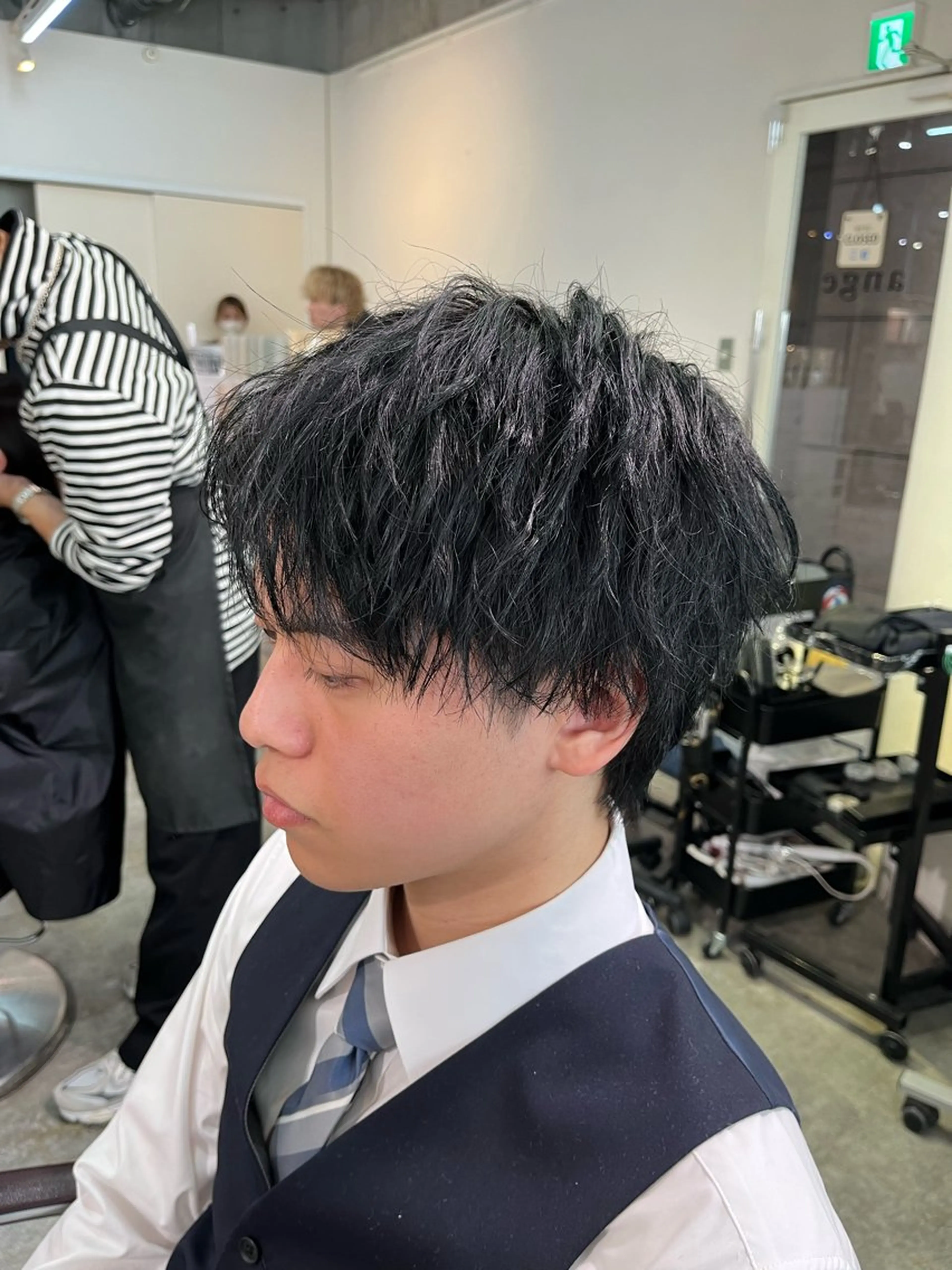 メンズ フェザーパーマ🌙 毛流れ yuzukiのヘアスタイル