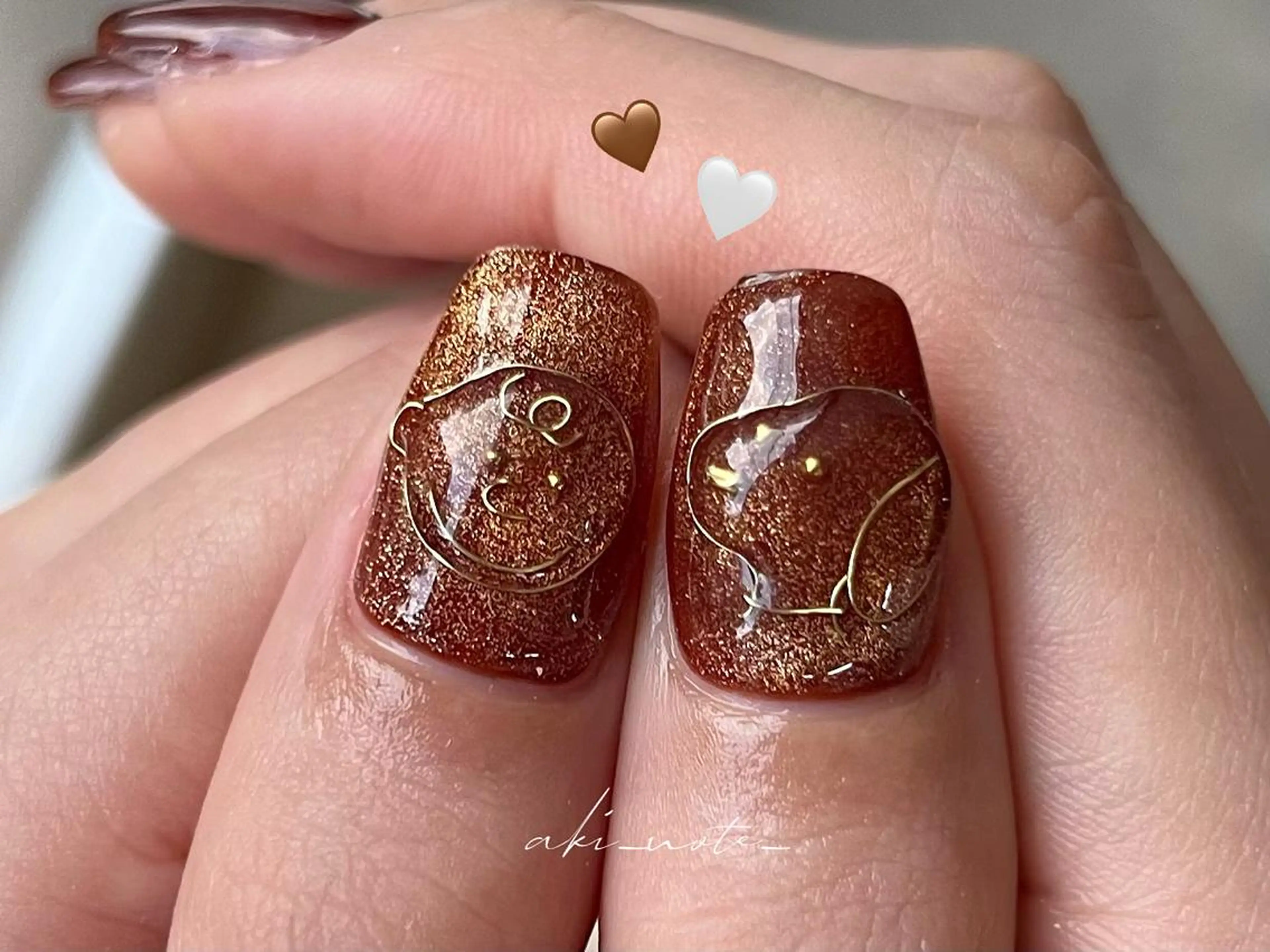 ネイル アートネイル ジェルネイル ハート ニュアンスネイル バレンタイン ハンドネイル フットネイル GRANDE大須 栄/店長 aki🌙のネイルデザイン