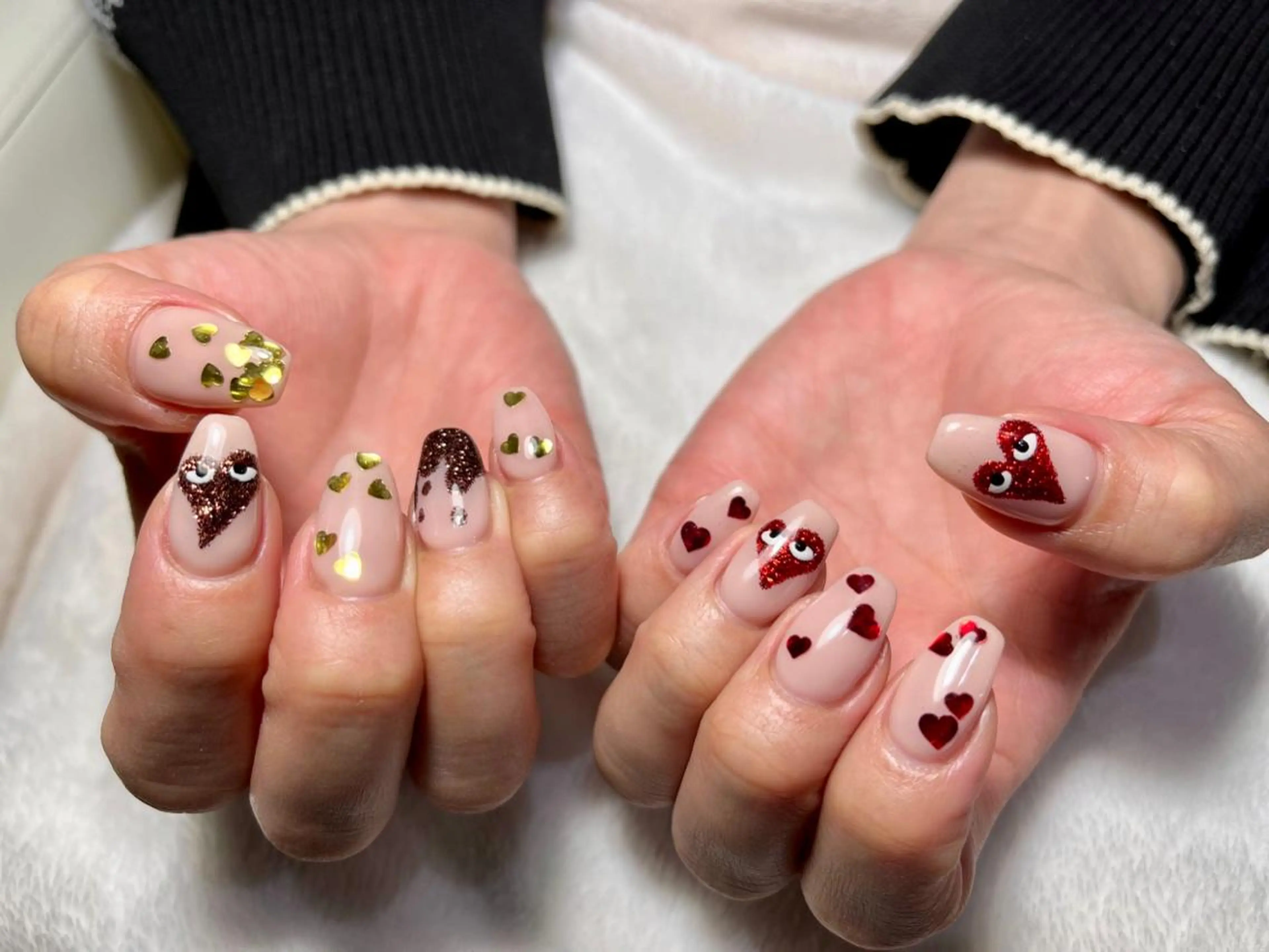 ネイル バレンタイン aime 中崎町のネイルデザイン