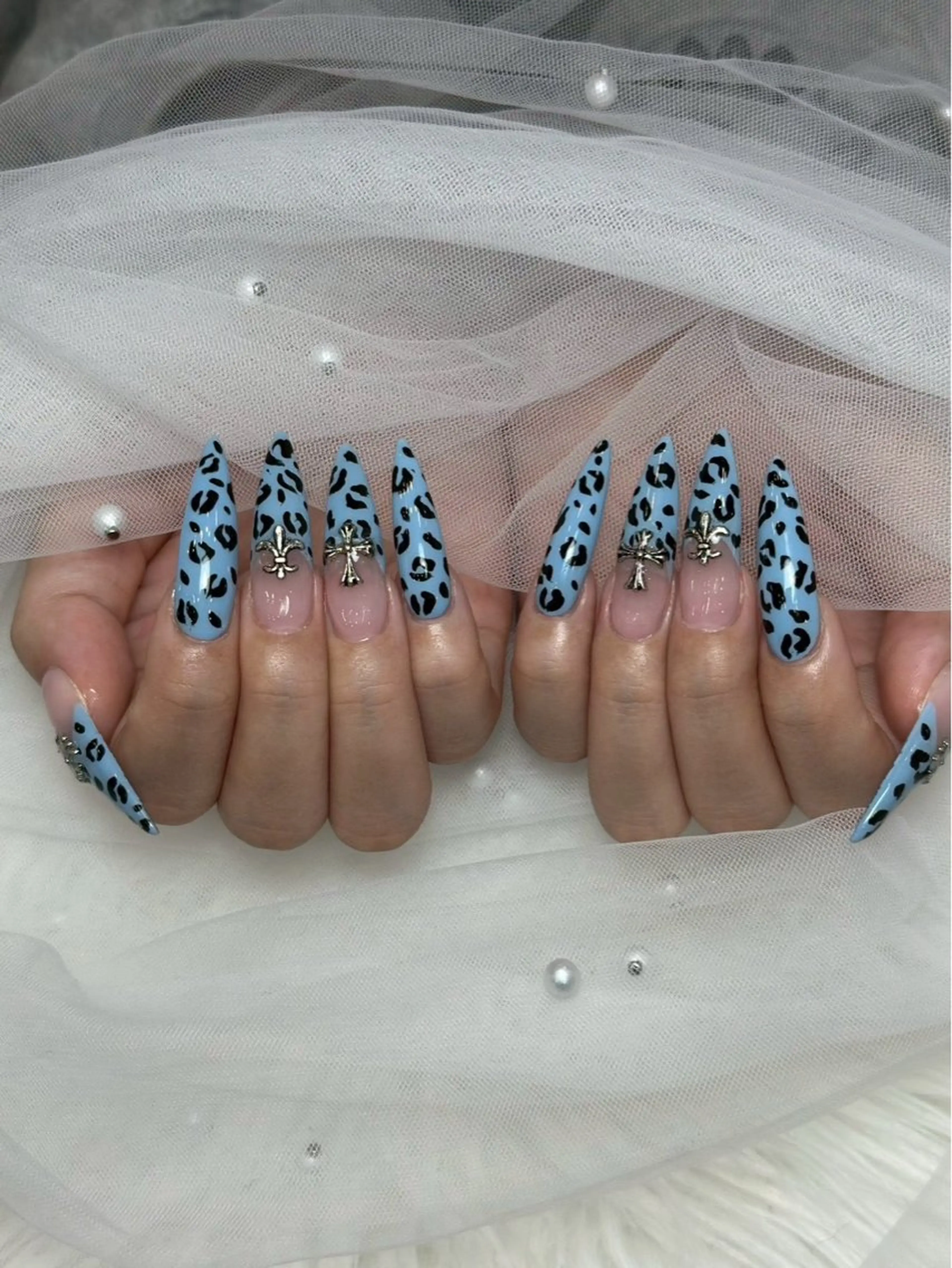 ネイル アートネイル オーロラネイル チークネイル 長さ出し フットネイル HaNa_ Noiranailのネイルデザイン