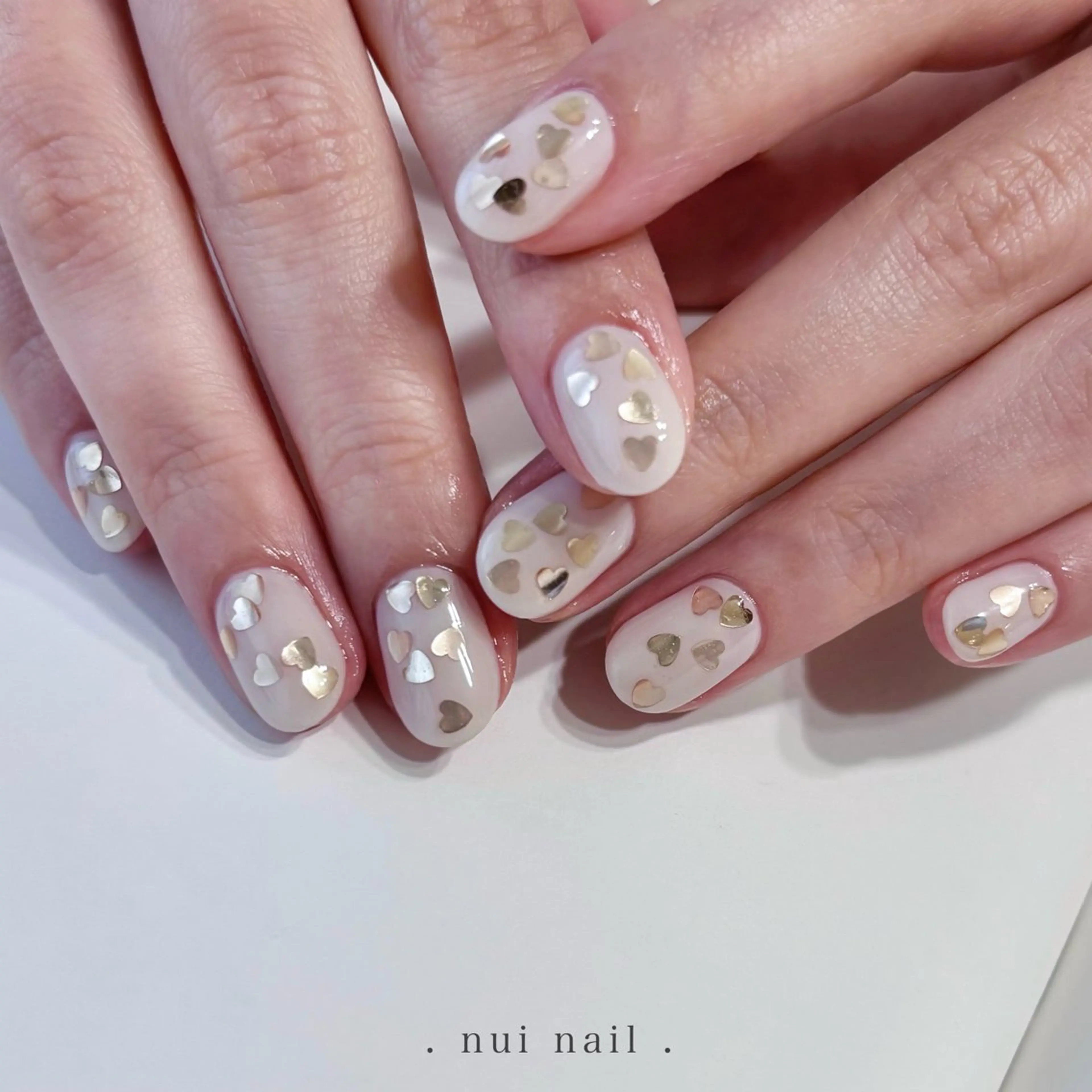 ネイル ハート ハンドネイル nui nailのネイルデザイン