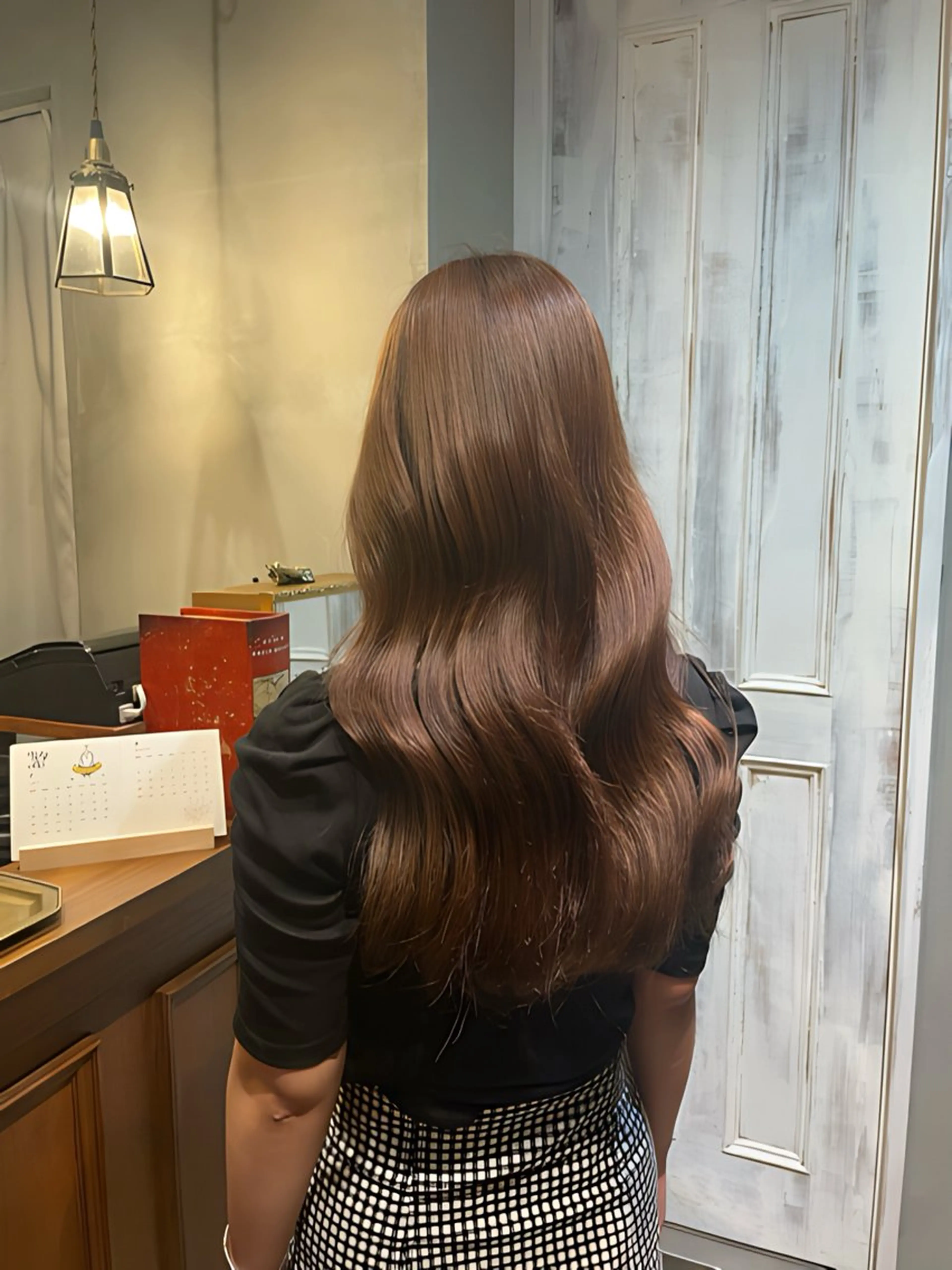 ロング カラー ヘアアレンジ ベージュカラー オリーブベージュ saya 🧸 カット/縮毛矯正のヘアスタイル