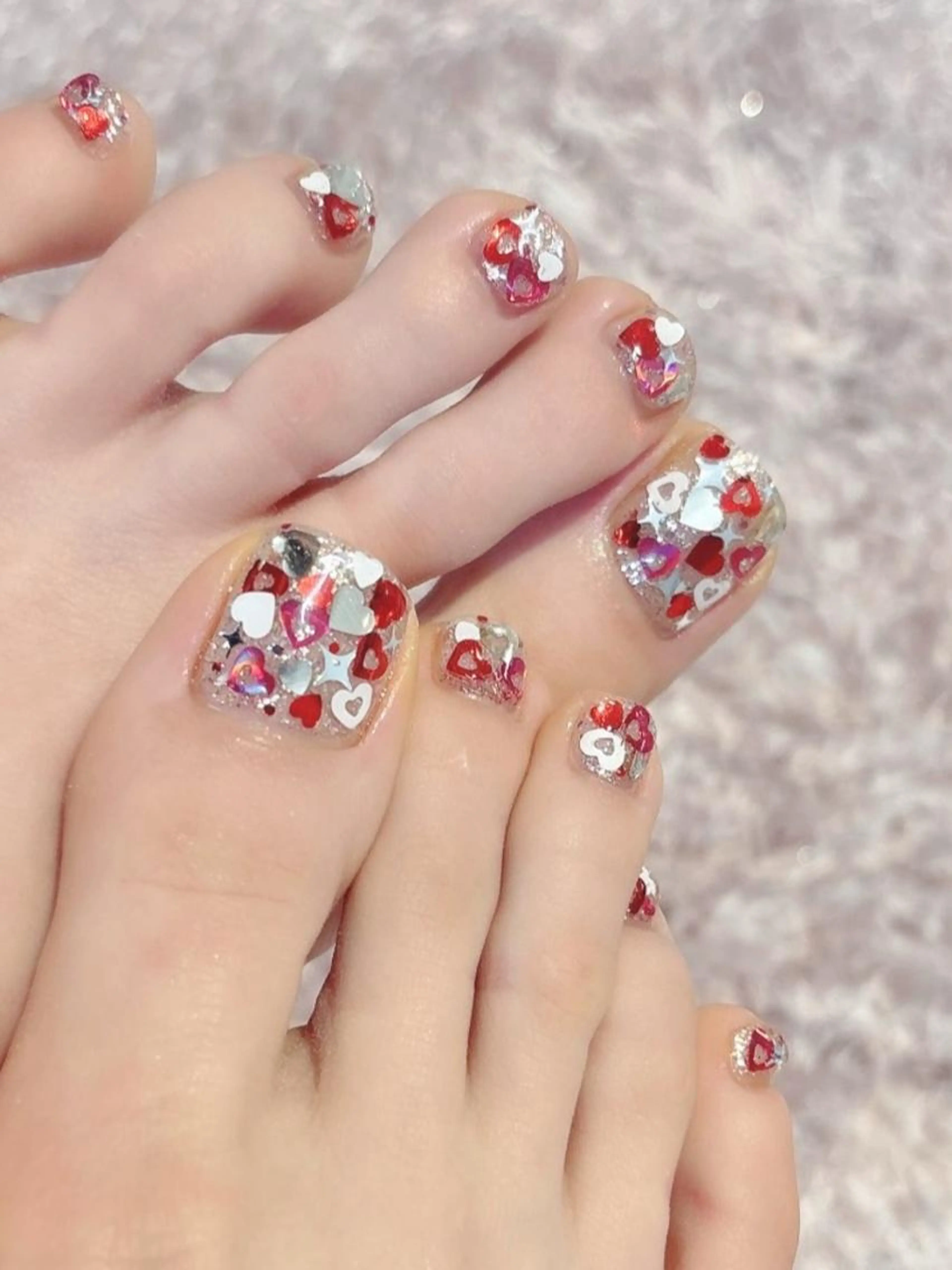 【フット】10本アートし放題⭐︎8800円/持ち込みデザインOK/オフ無料の写真