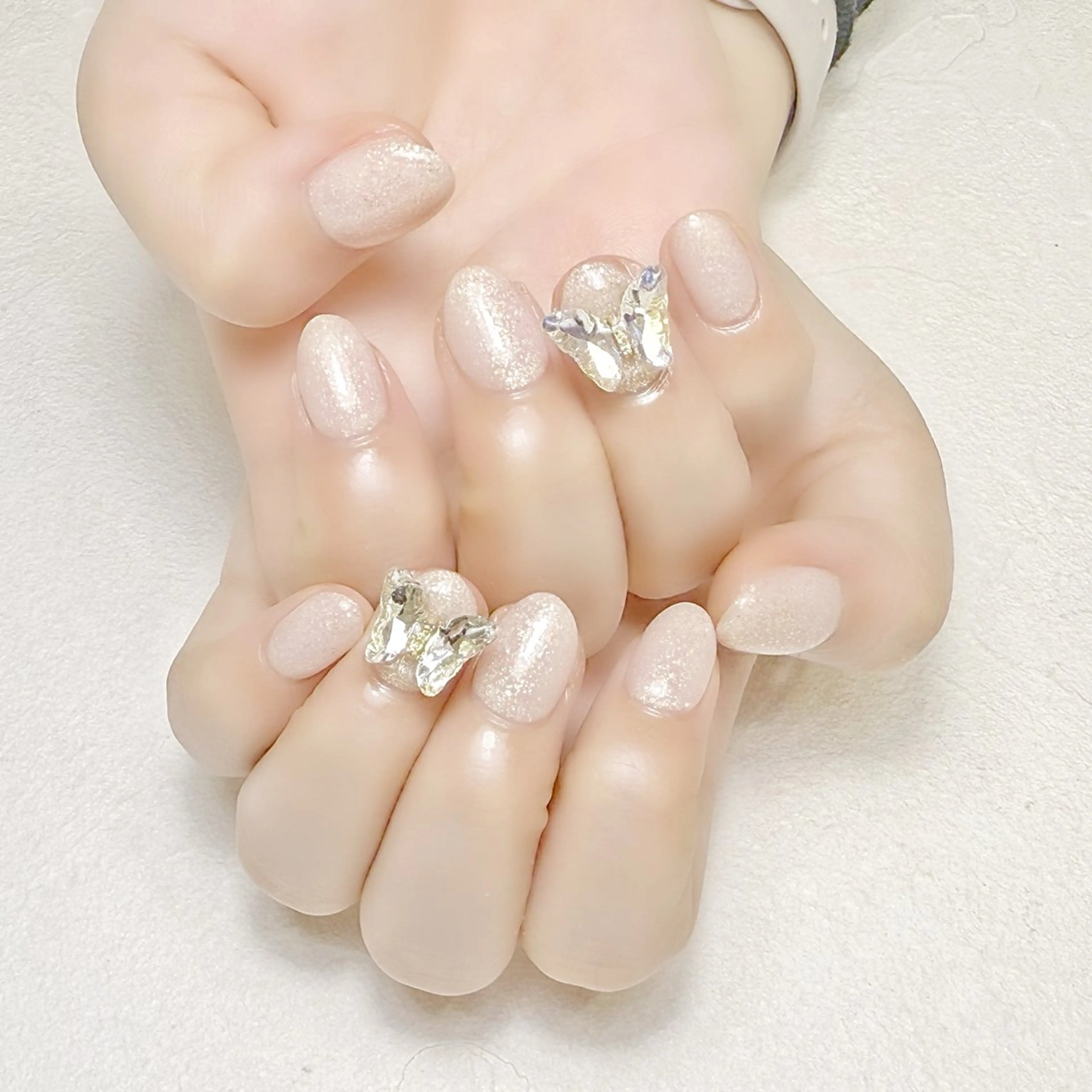 ネイル ラメ(グリッター) オフィスネイル ワンカラーネイル シンプルネイル 春ネイル rouse nail RISATOのネイルデザイン