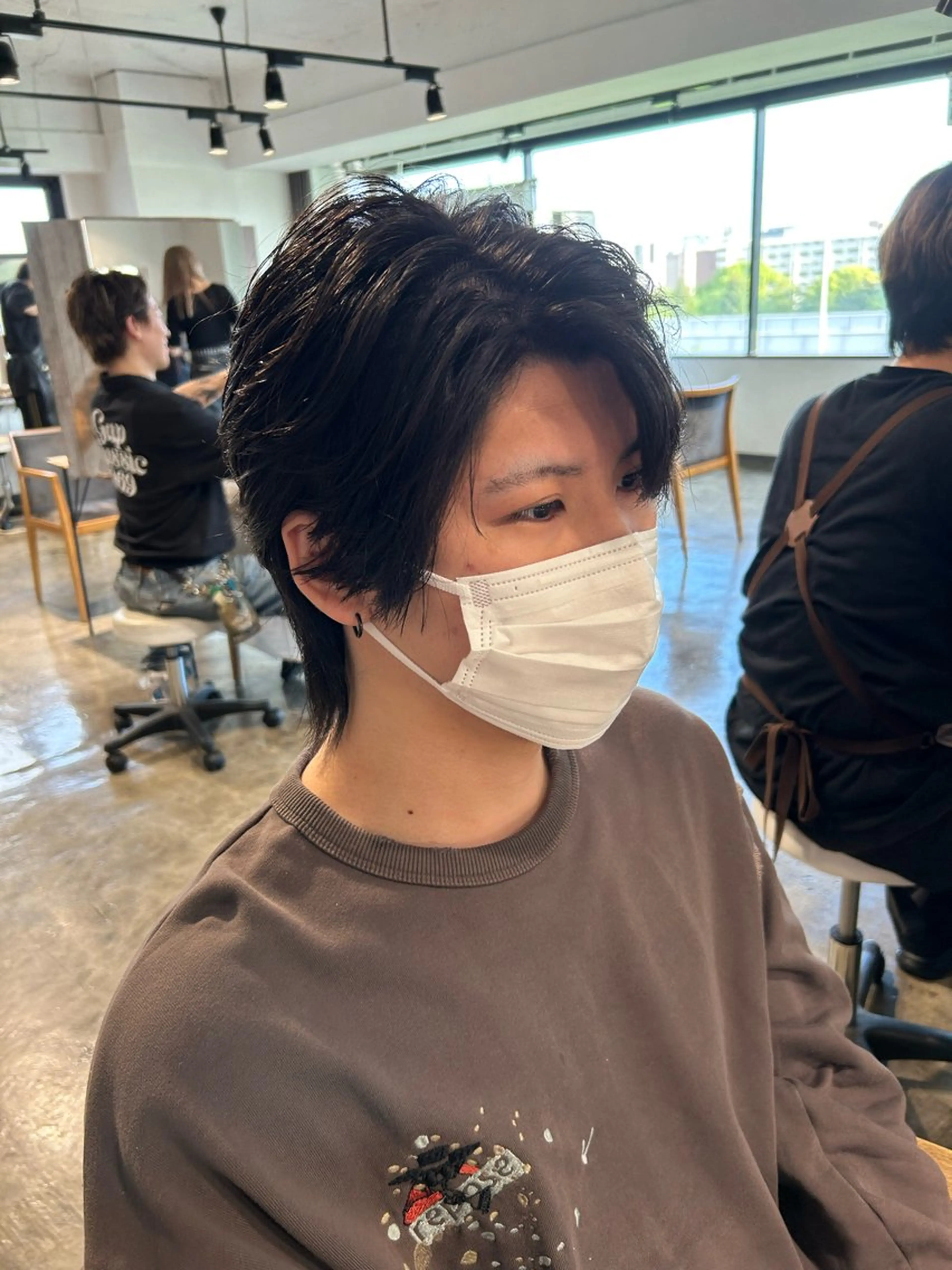 ショート パーマ メンズ ダウンパーマ メンズパーマ カット パーマ become men's hair 名駅店所属・名駅/フェザーパーマ 韓国ヘア/森岡のヘアスタイル