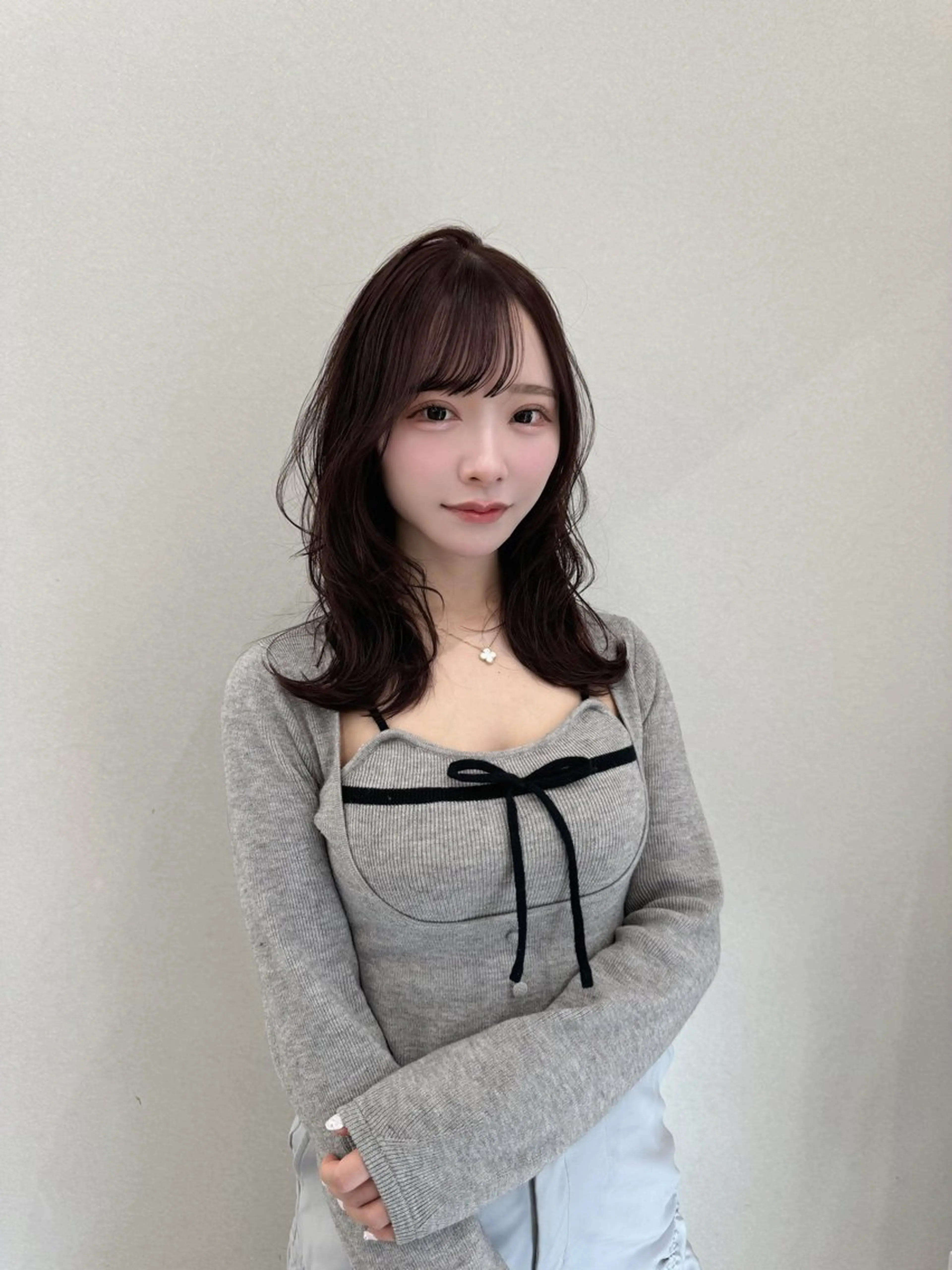 ミディアム カラー カット ヘアカラー トリートメント COA GINZA 空也/前髪/顔まわりのヘアスタイル