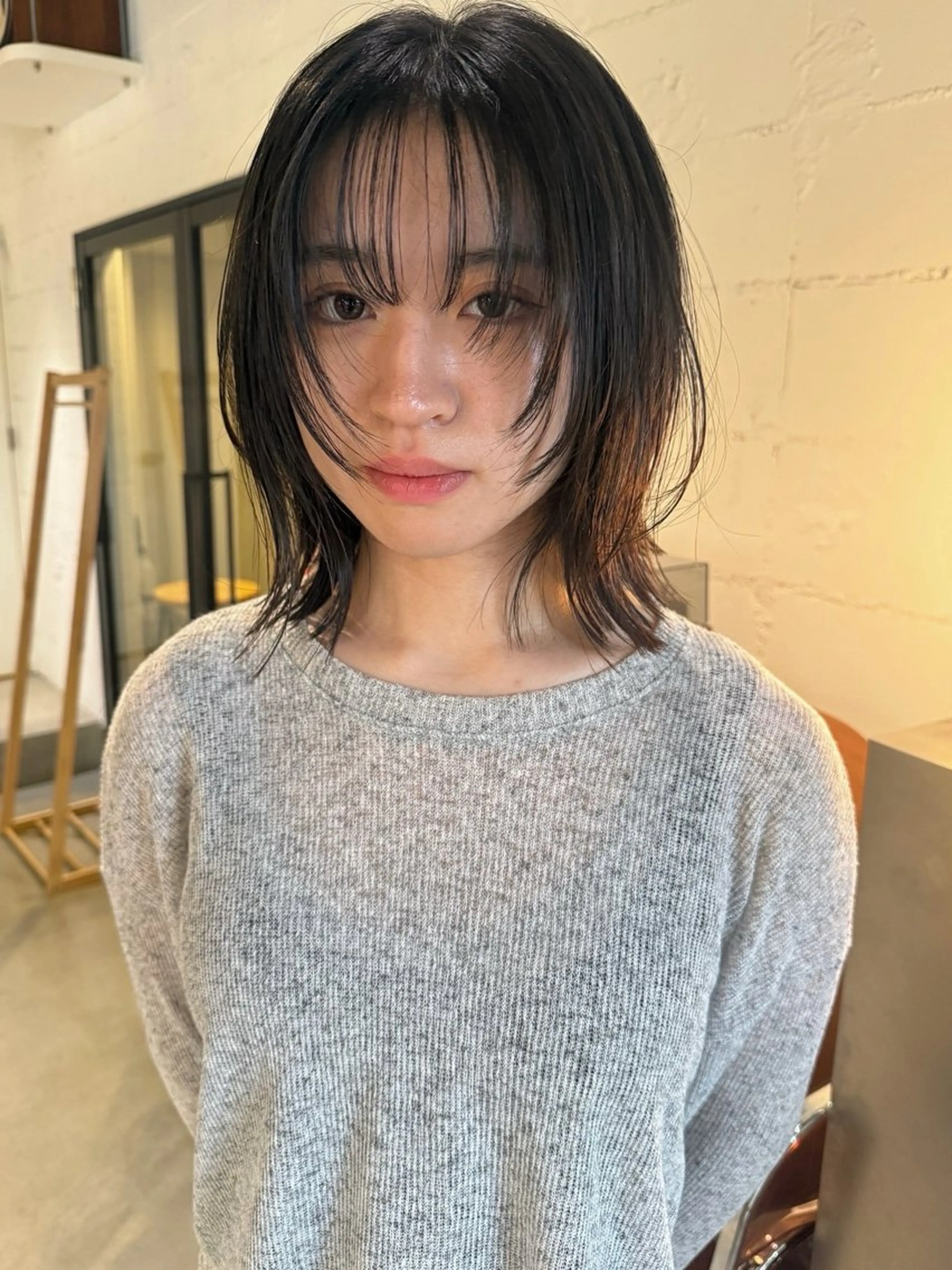 ミディアム 才下 ゆいのヘアスタイル