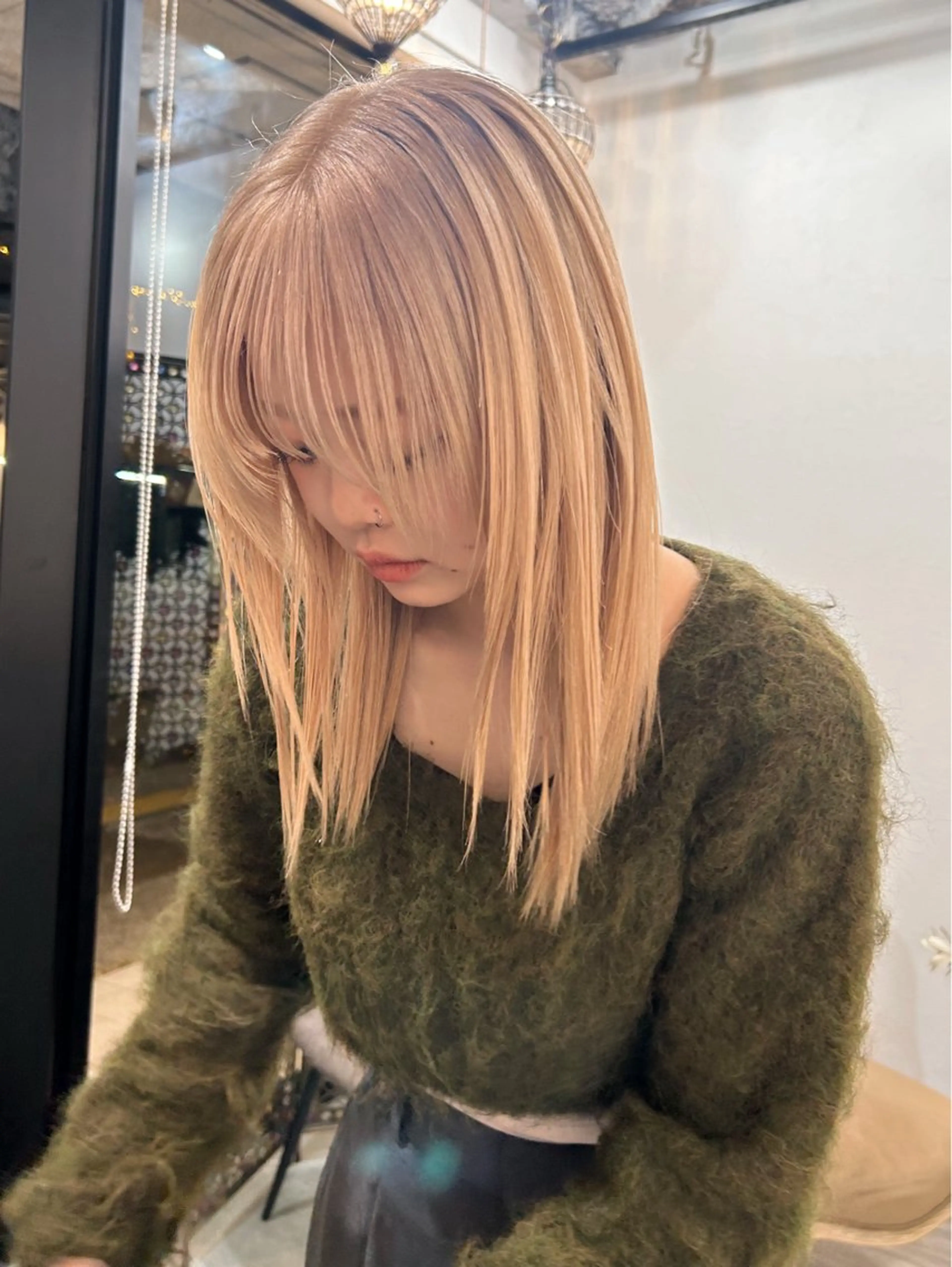 セミロング hair&make rite所属・木村 陽菜のヘアスタイル