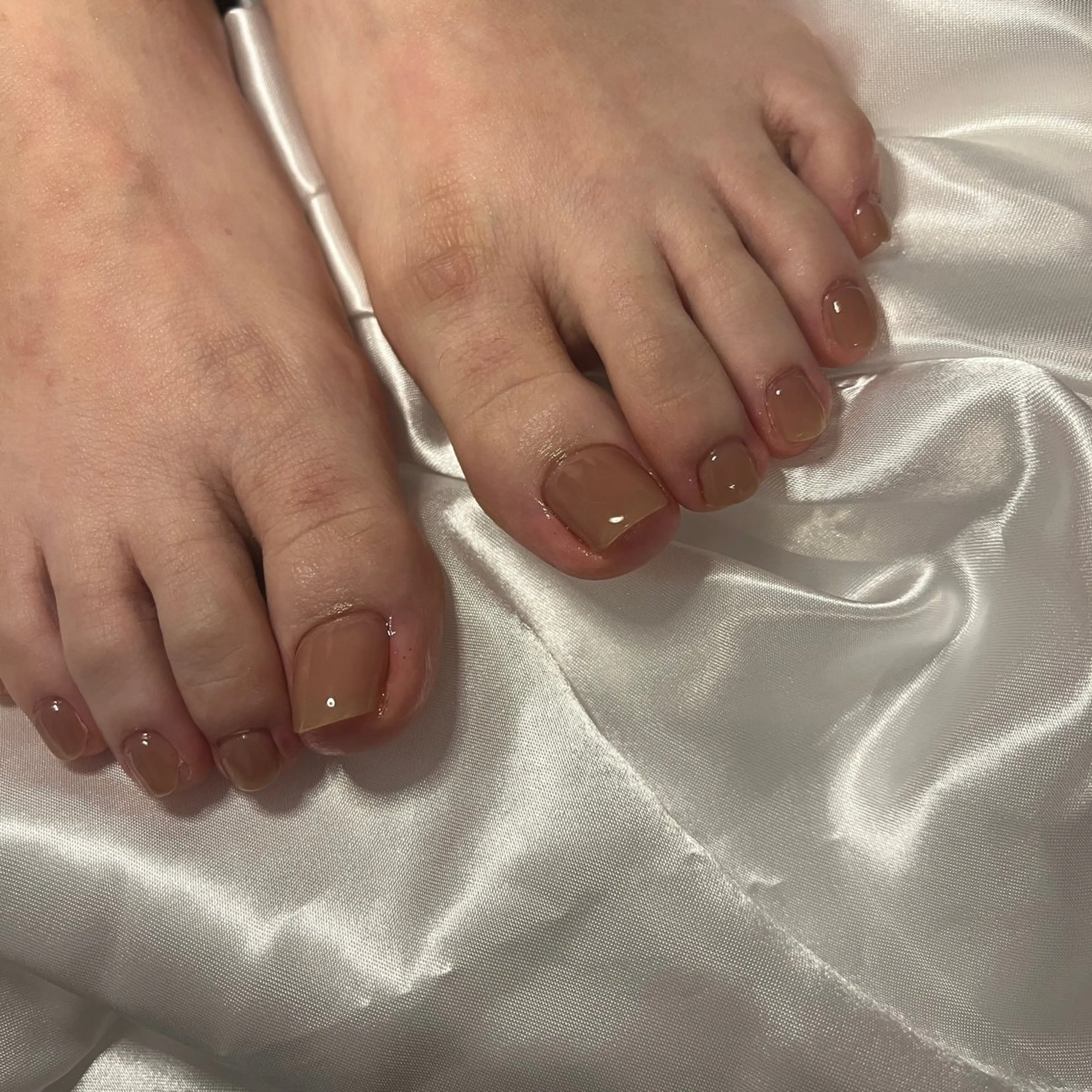 ネイル ジェルネイル ワンカラーネイル パラジェル 冬ネイル nail slow.のネイルデザイン