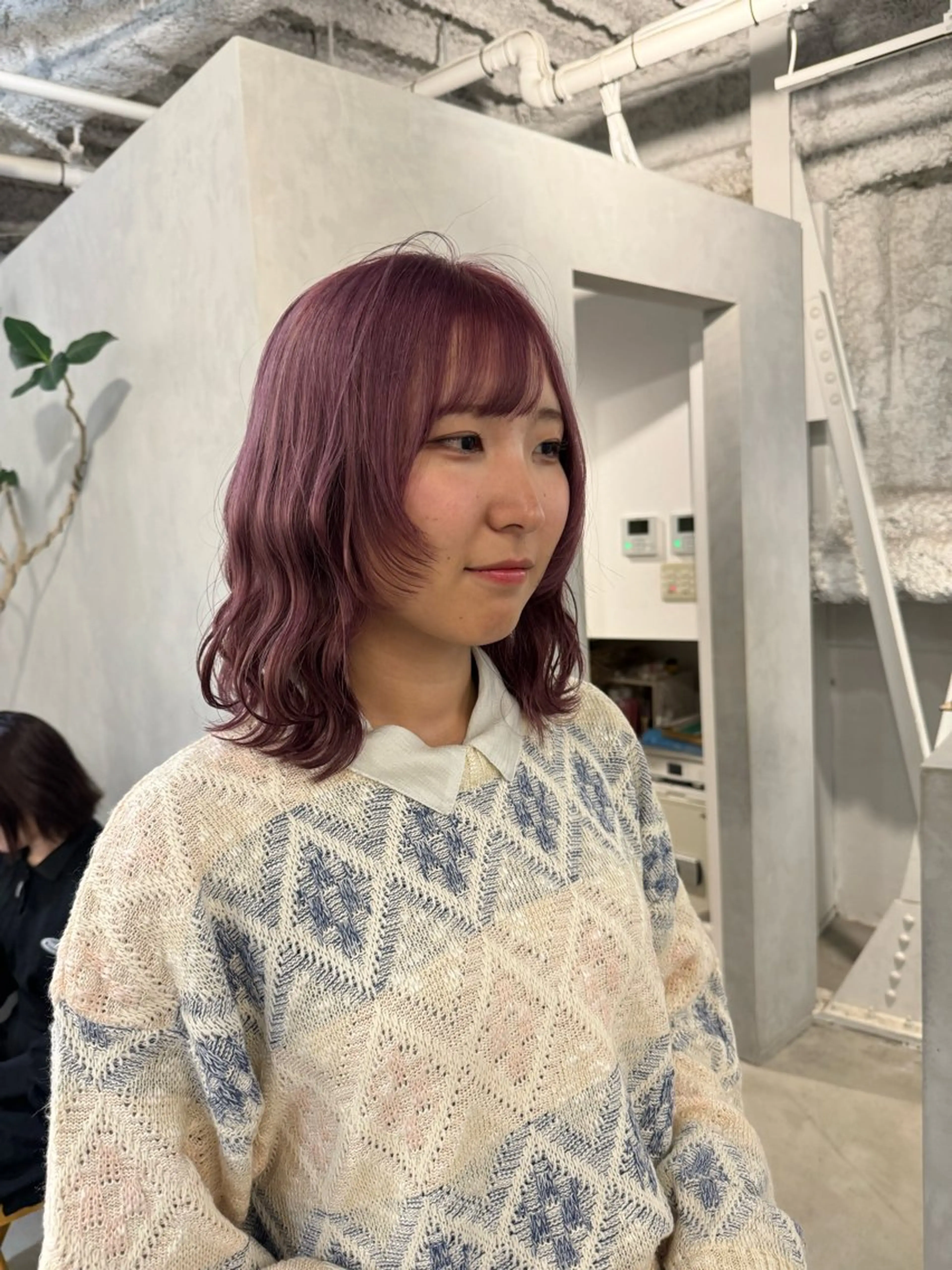 セミロング カット ヘアカラー トリートメント 顔周りcut・ご相談 ＝新宿しずく🇰🇷のヘアスタイル