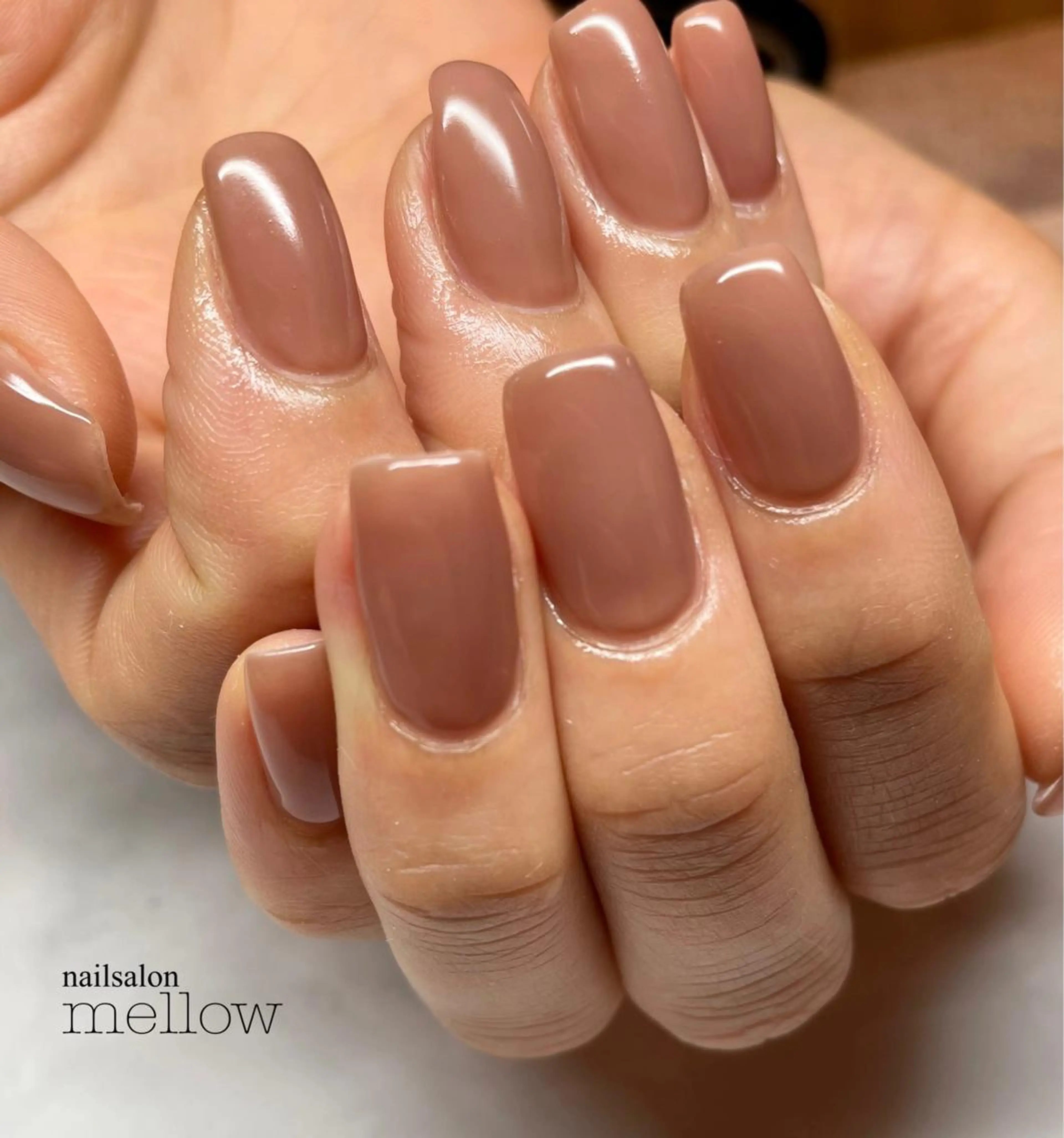 ネイル ブラウン クリアネイル 大山 浩美のネイルデザイン