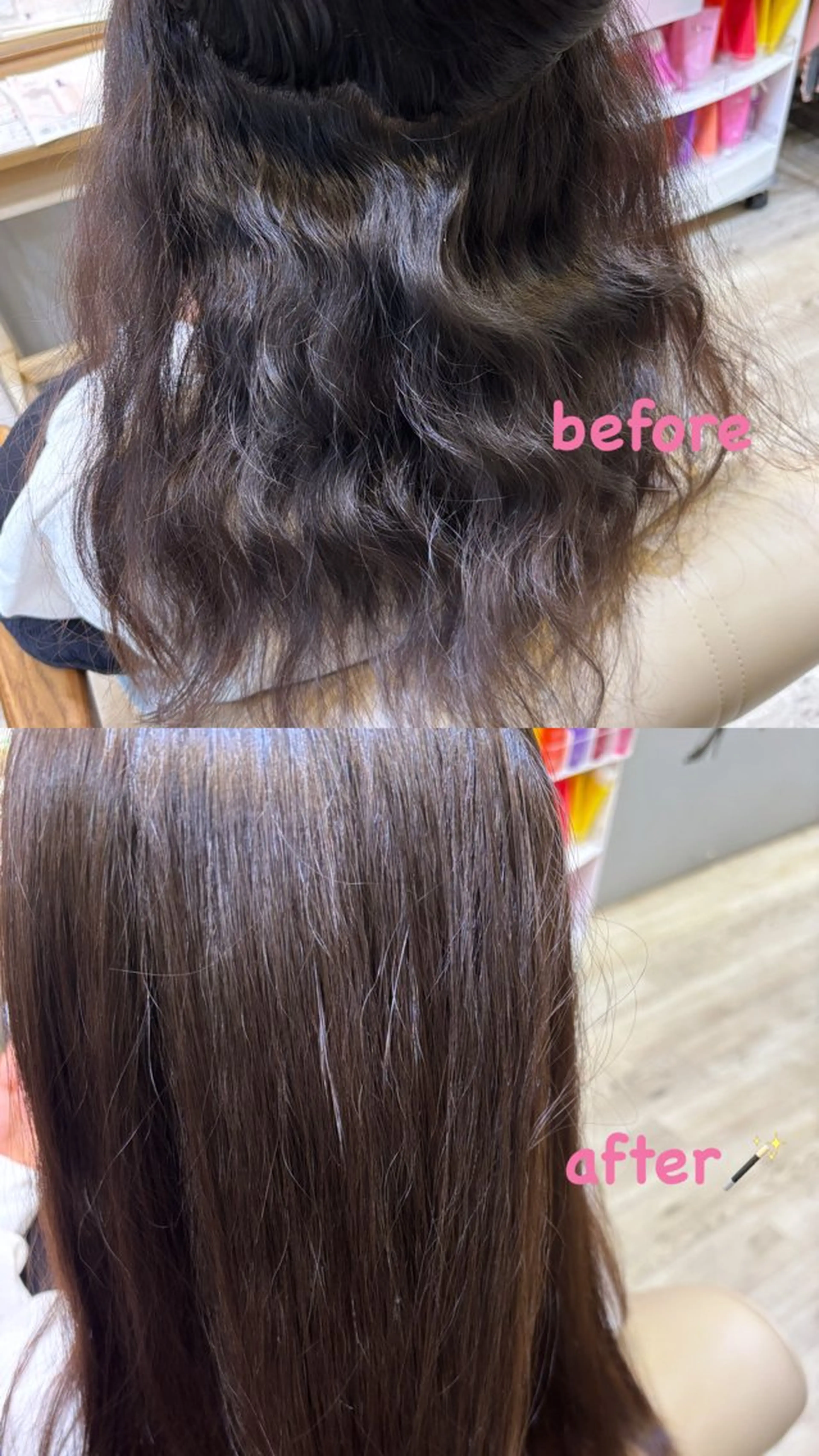 ロング 髪質改善 縮毛矯正 縮毛矯正 インナーブリーチ募集 おおつる🌻のヘアスタイル