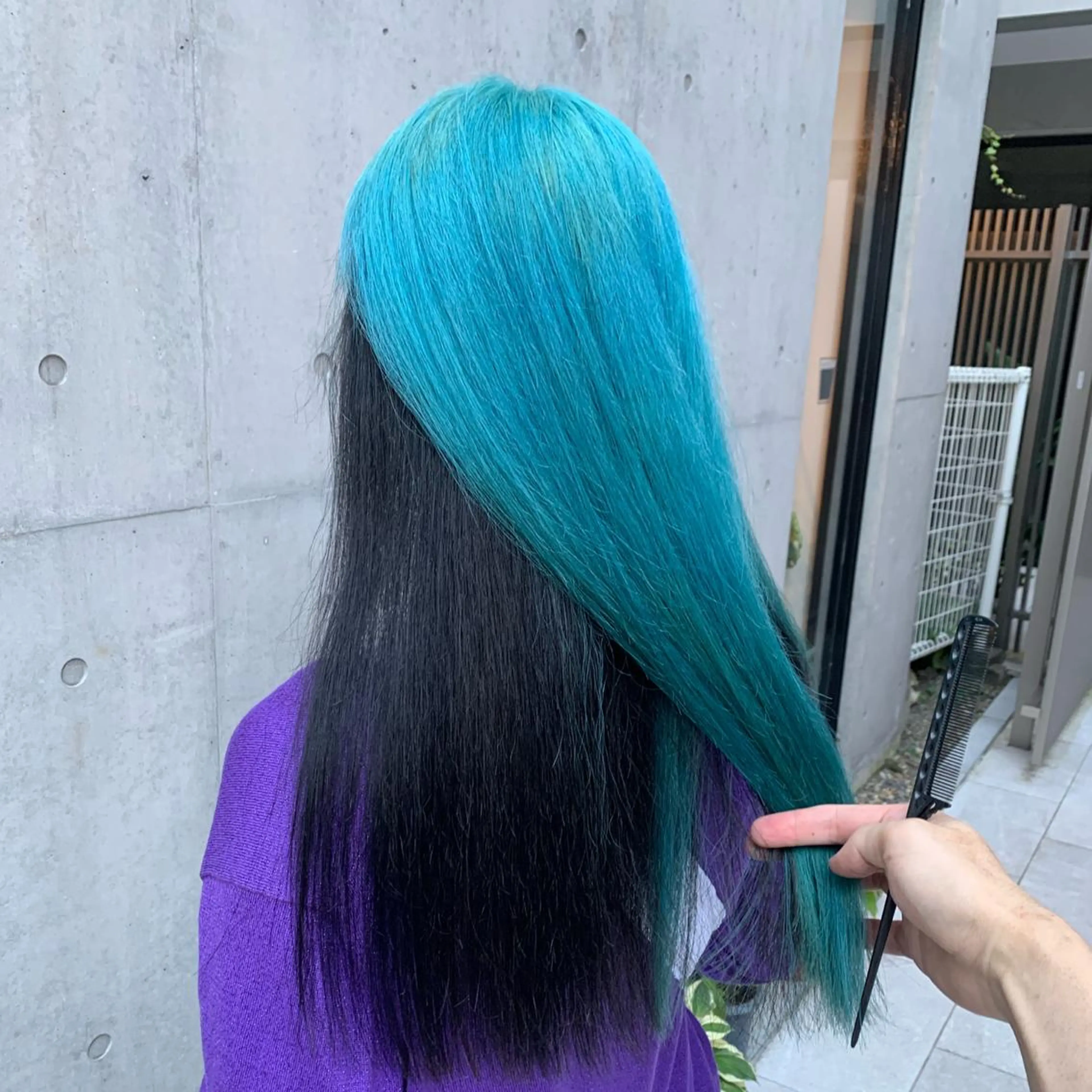 ロング カラー カット ヘアカラー トリートメント 赤みゼロ/透明感 カラー🌿KANTAのヘアスタイル