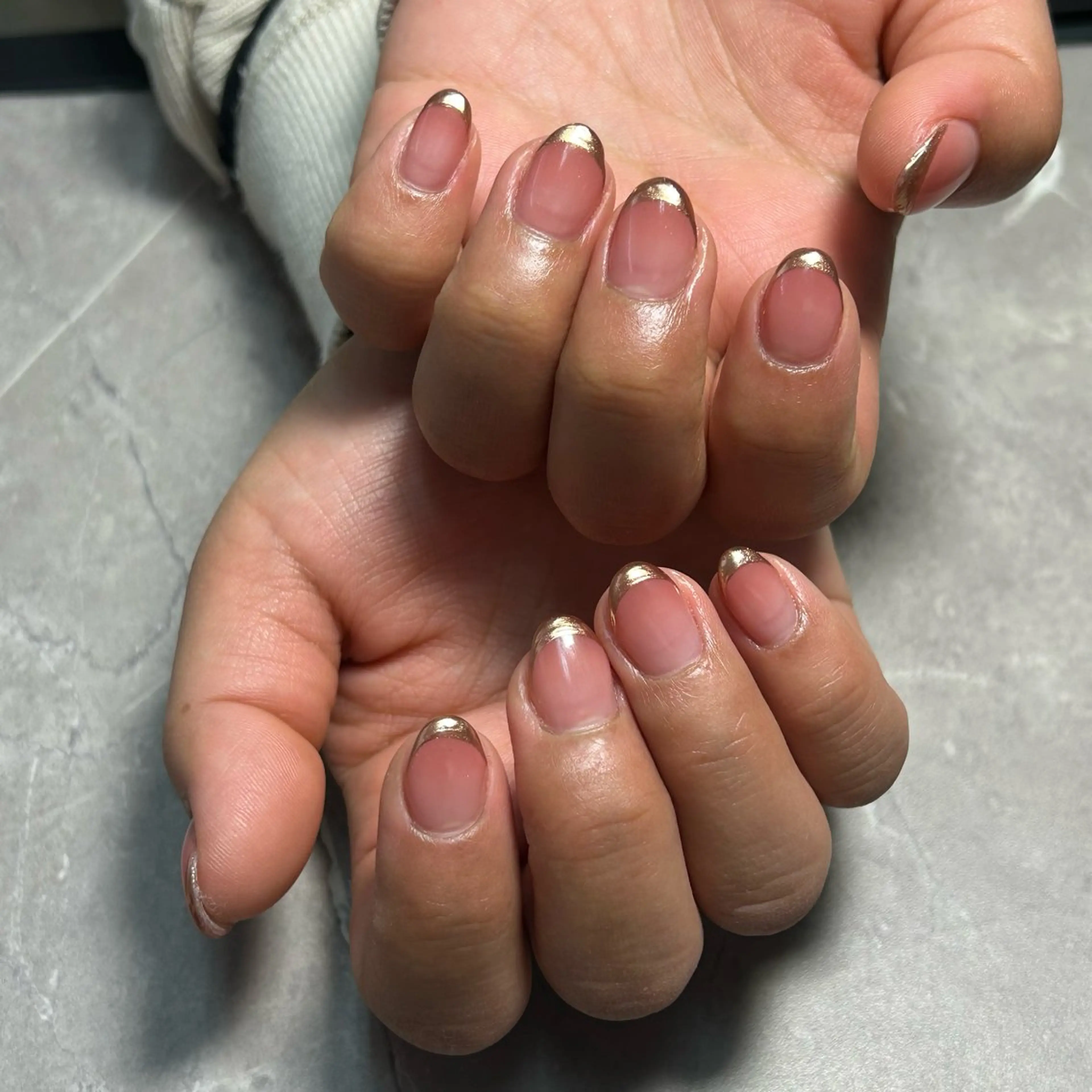 ネイル フレンチネイル ミラーネイル シンプルネイル Lulea nail所属・Lulea nailのネイルデザイン