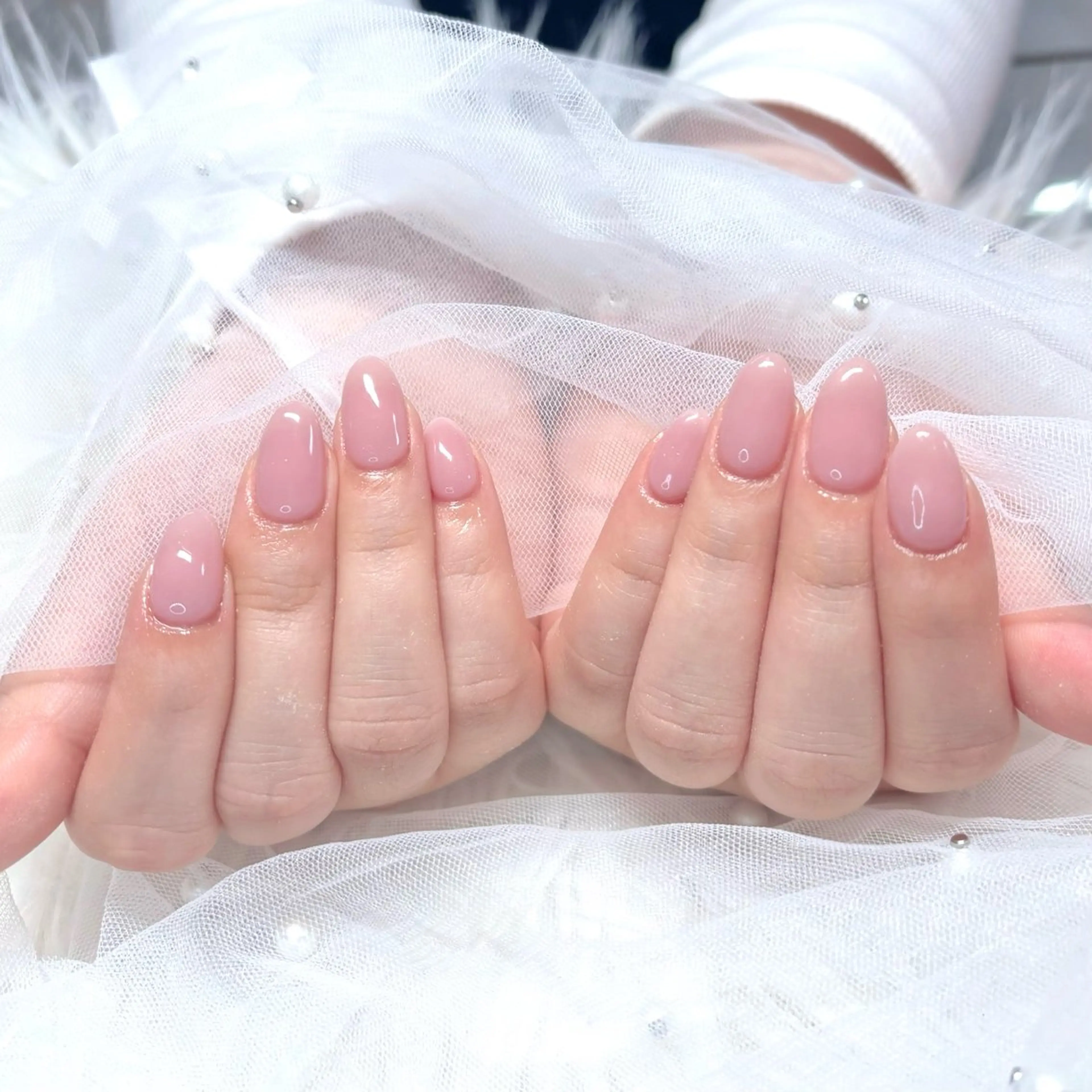 ネイル オフィスネイル ピンク ハンドネイル Noix nailのネイルデザイン