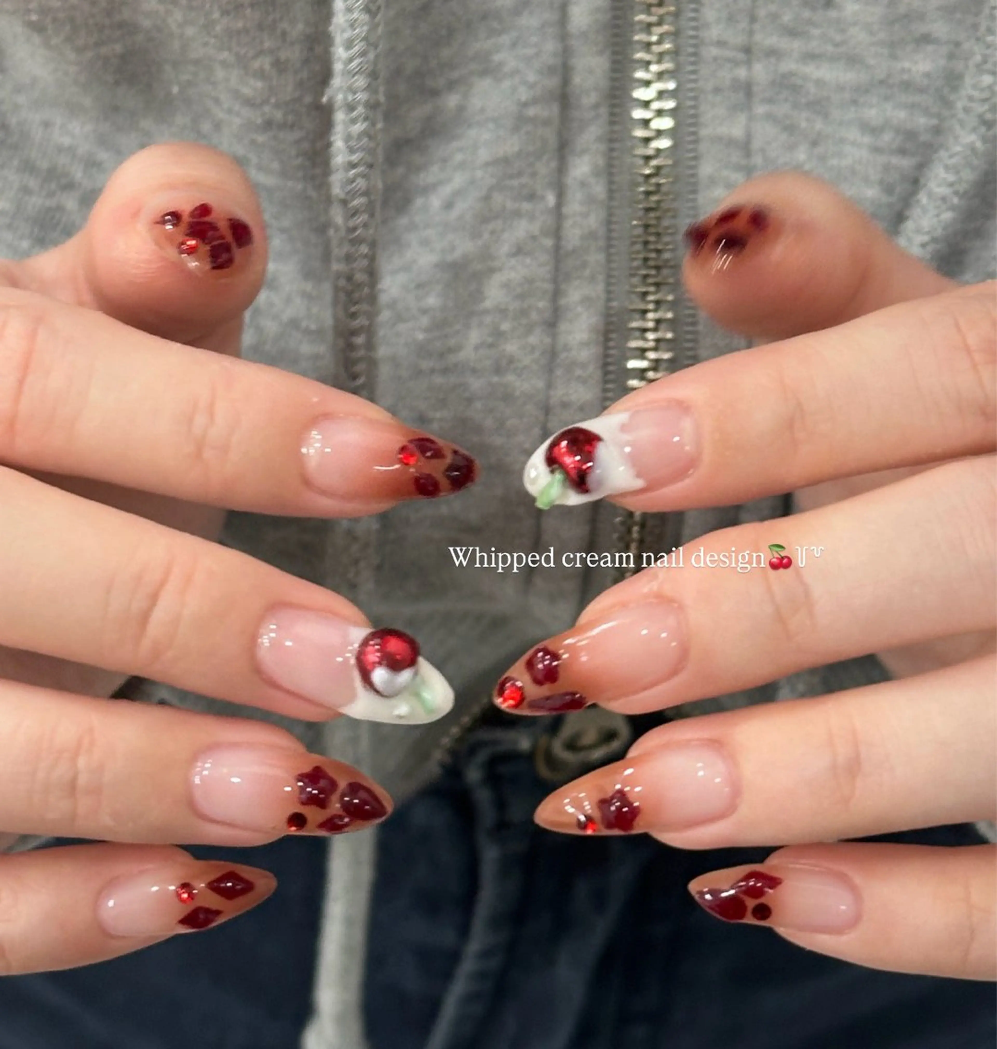 ネイル 持ち込み RUI🍓💞 練習モデル⊹˚₊のネイルデザイン