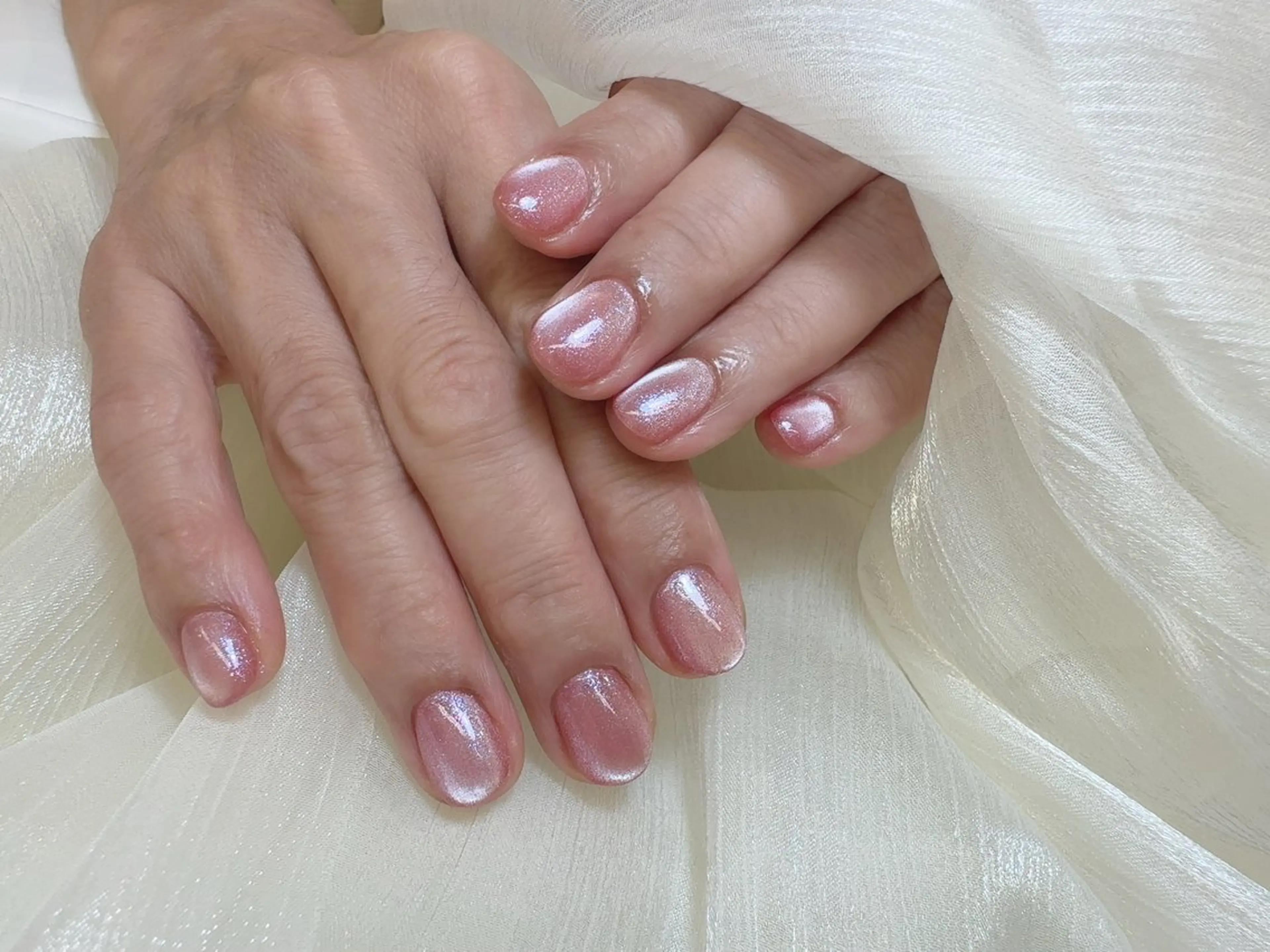 ネイル ジェルネイル オフィスネイル ピンク シンプルネイル 柊 明凛のネイルデザイン