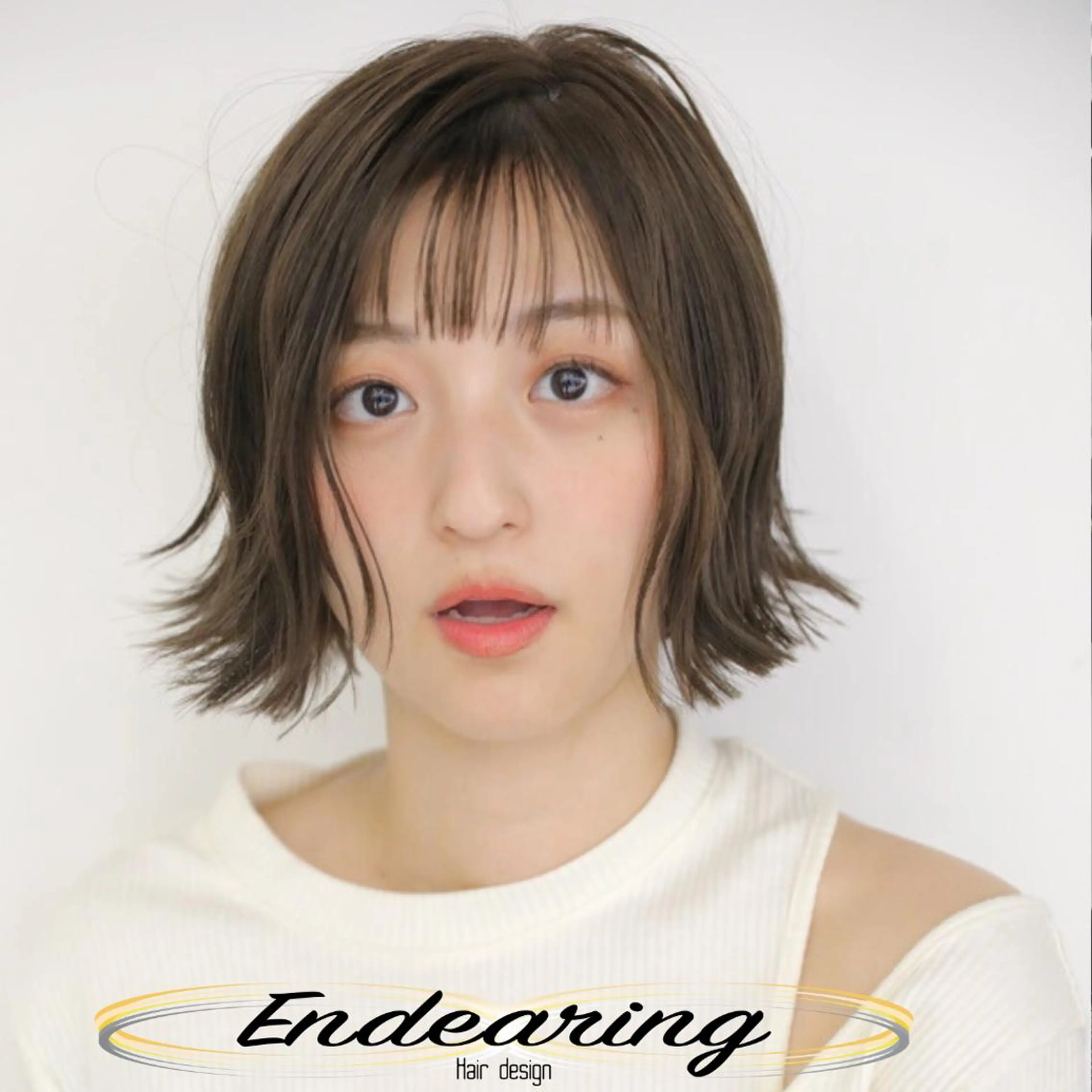 ショート アッシュ ボブ 外ハネヘア カット ヘアカラー Endearing 銀座/YOKOのヘアスタイル