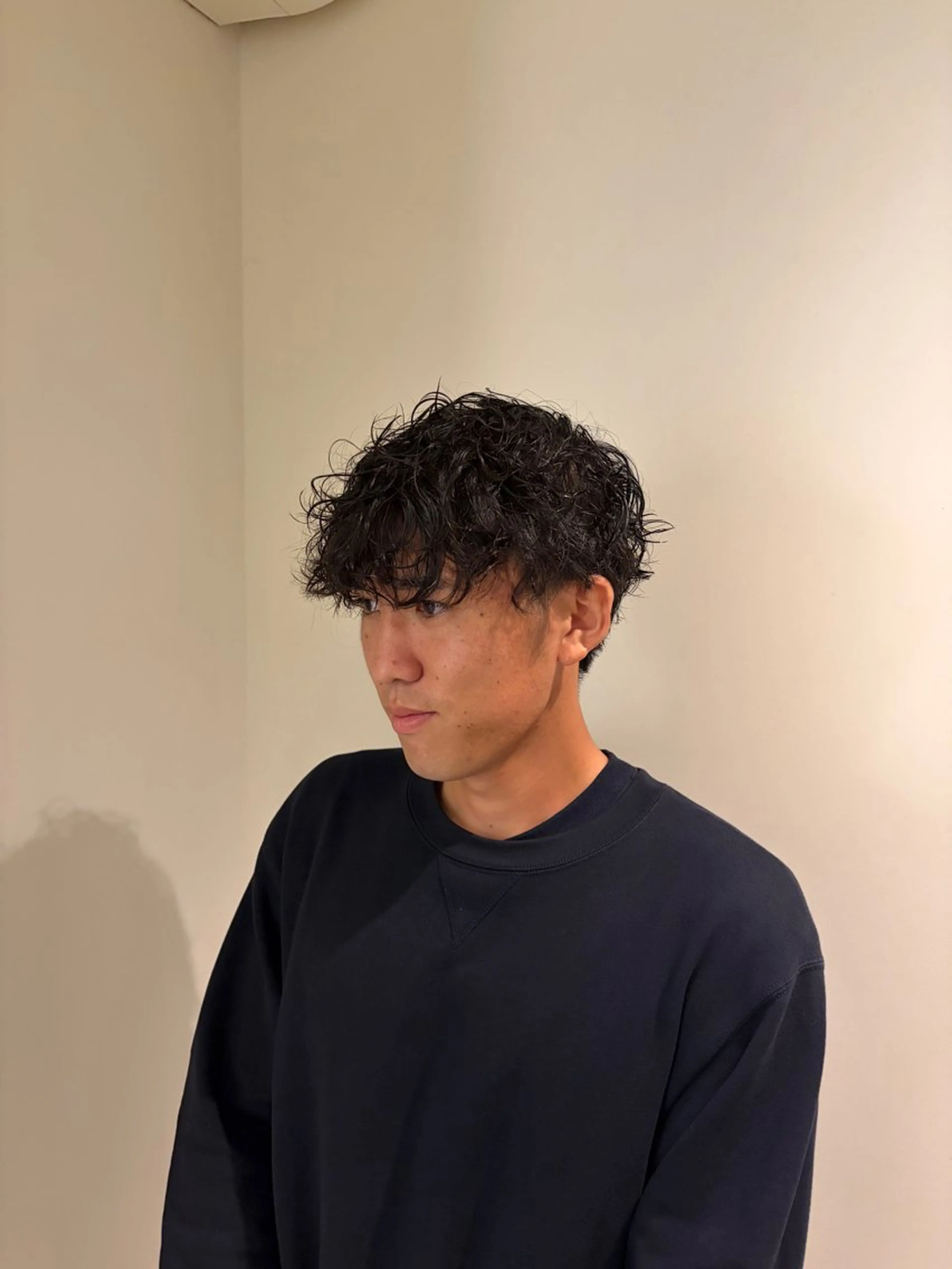 パーマ メンズ カット パーマ 荒井 茉凜のヘアスタイル