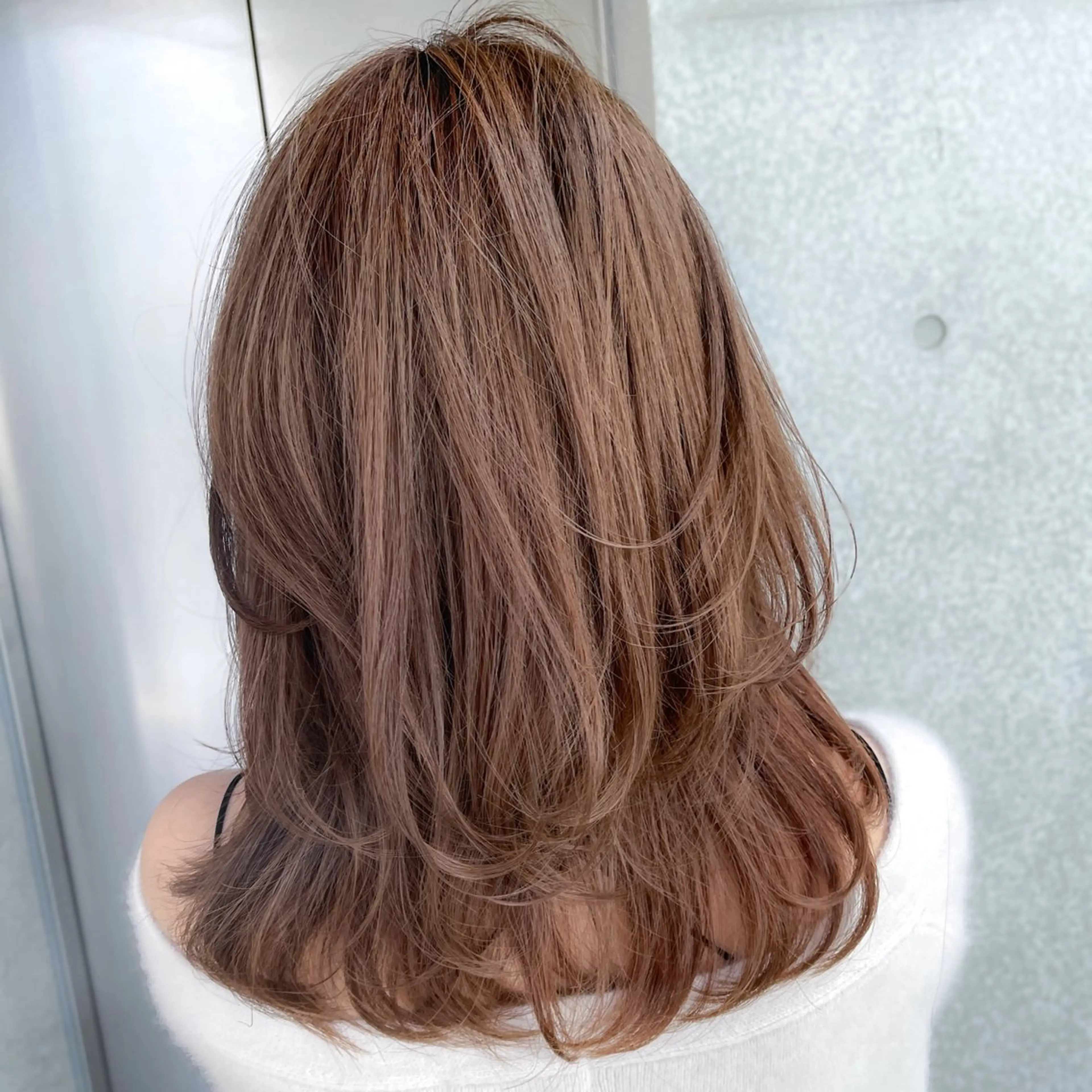 ミディアム レイヤー特化/小顔顔 周り/セノ/表参道のヘアスタイル