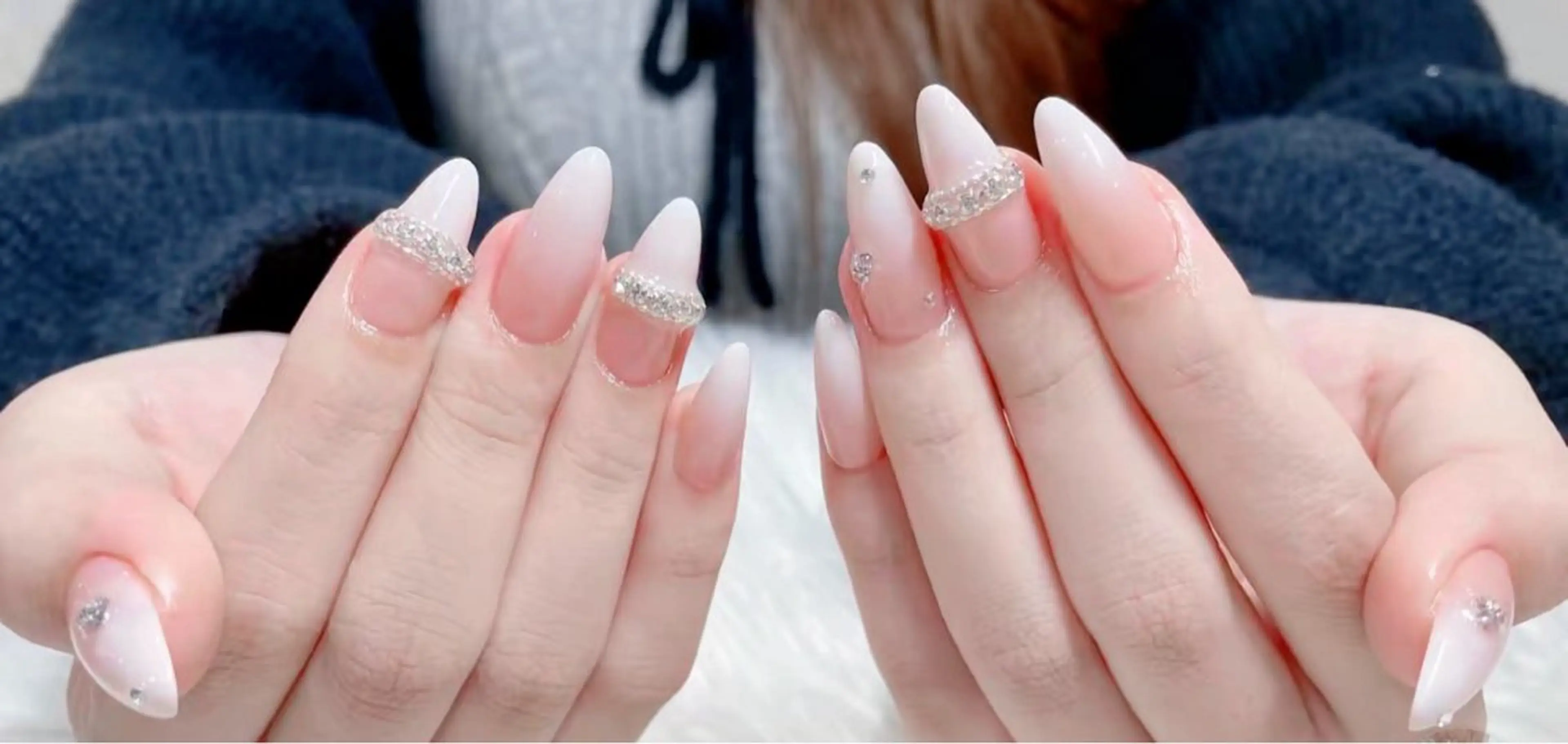 ネイル ジェルネイル グラデーション ロングネイル 持ち込み スカルプネイル MIYU nail リナのネイルデザイン