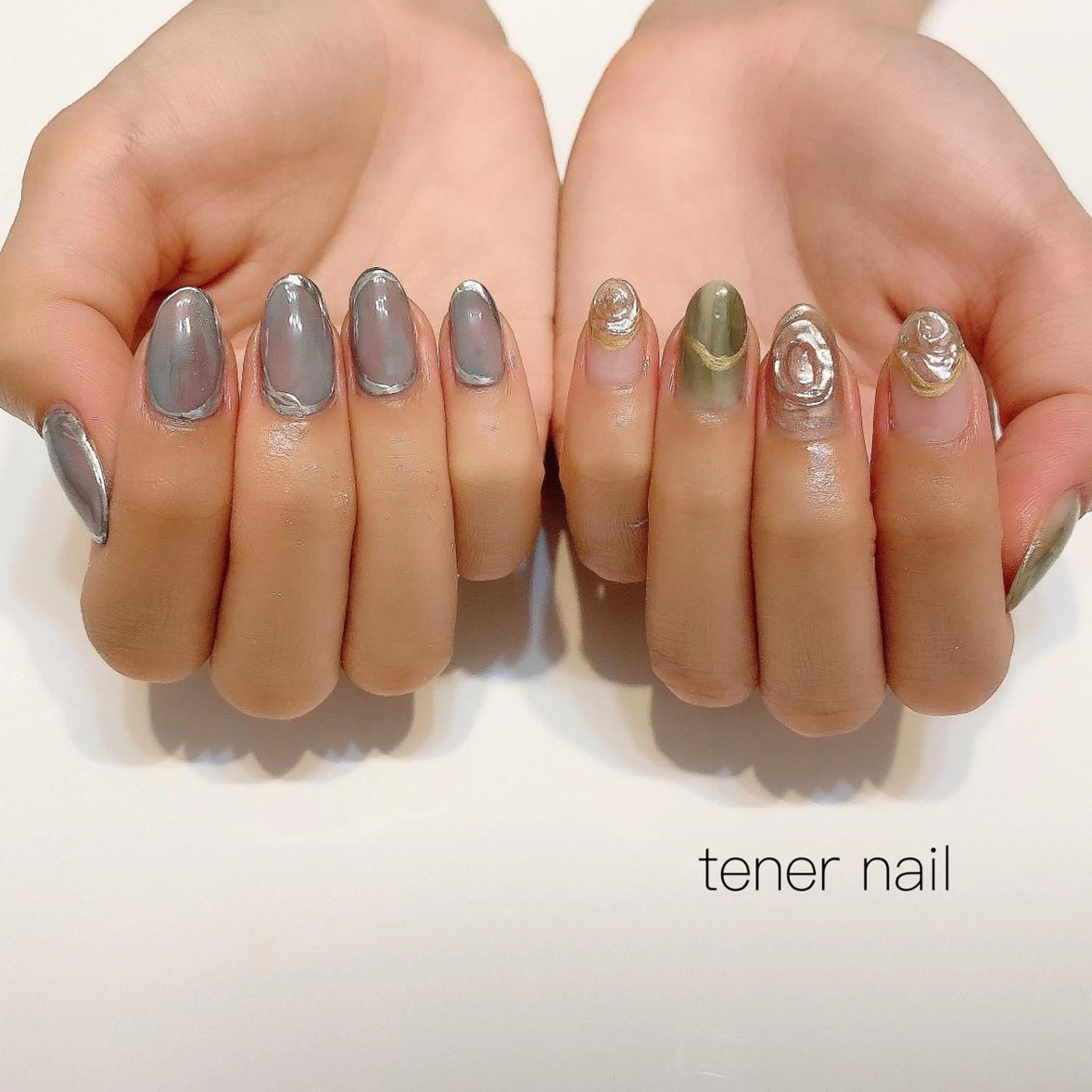 ネイル ミラーネイル tener  nail  テネルネイル所属・テネルネイル tener nailのネイルデザイン