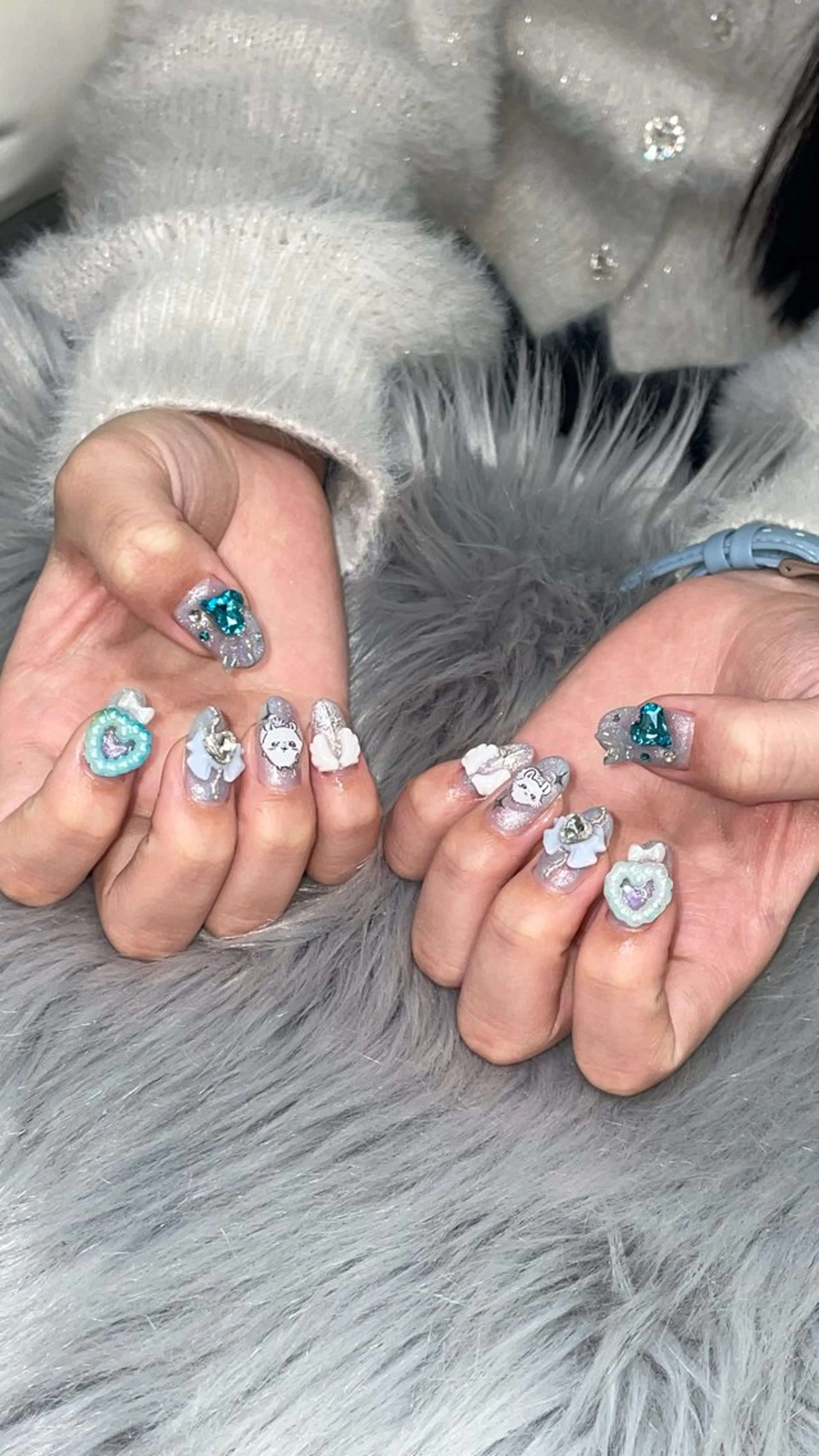 ネイル ラメ(グリッター) RICO NAIL所属・RICO Nail パーツつけ放題🌈のネイルデザイン